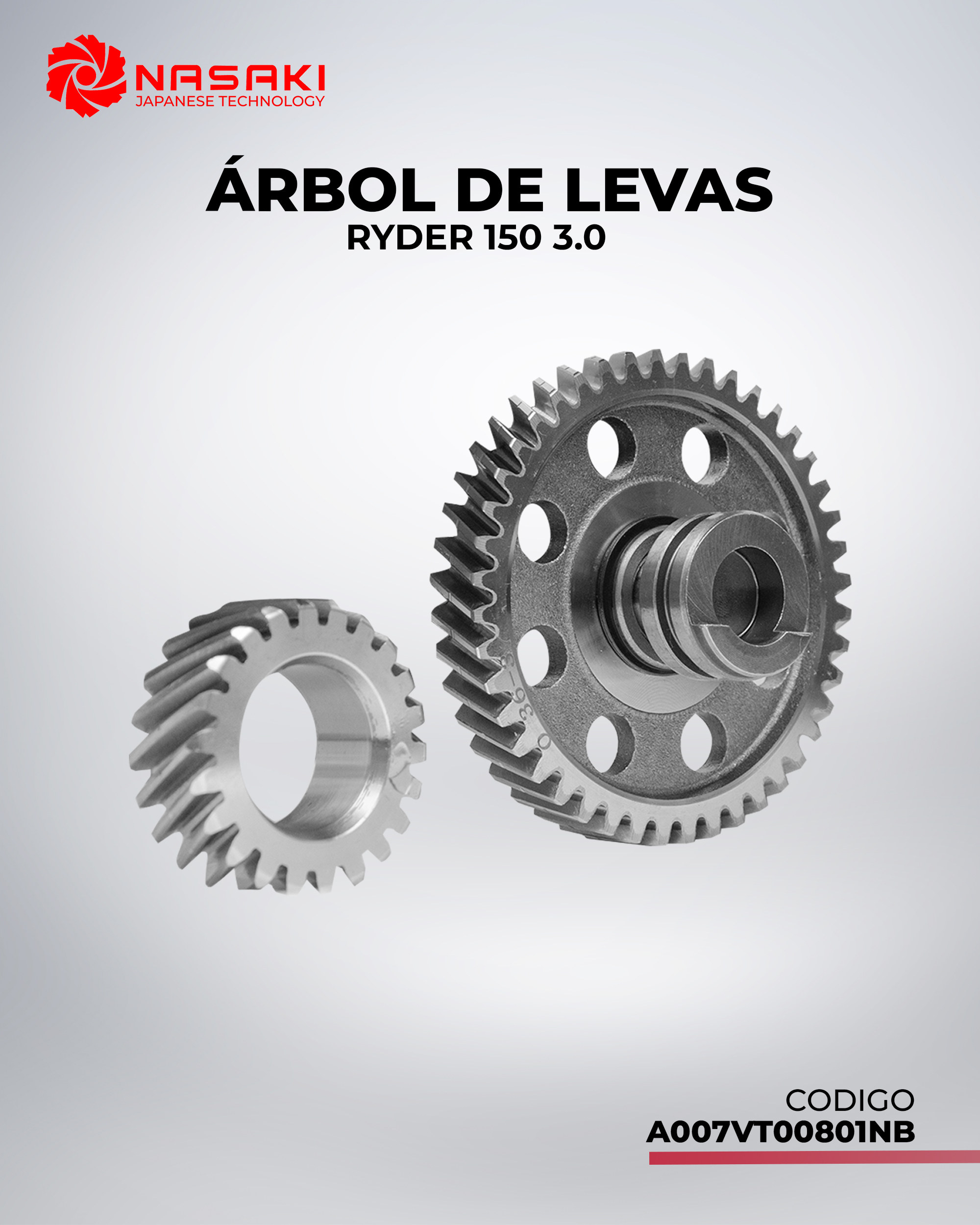 ARBOL DE LEVAS RYDER 150 3.0