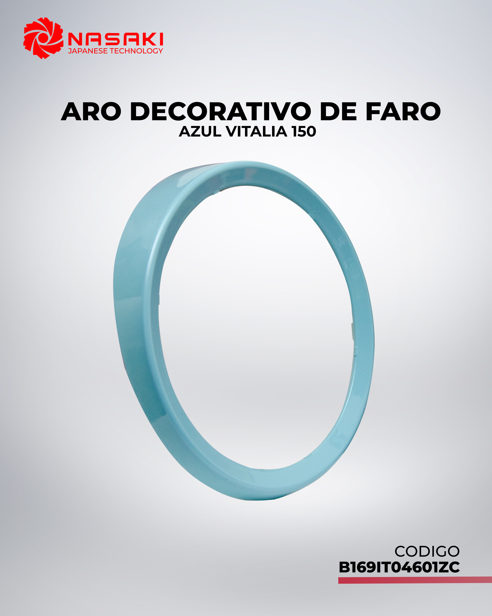 ARO DECORATIVO DE FARO AZUL VITALIA 150