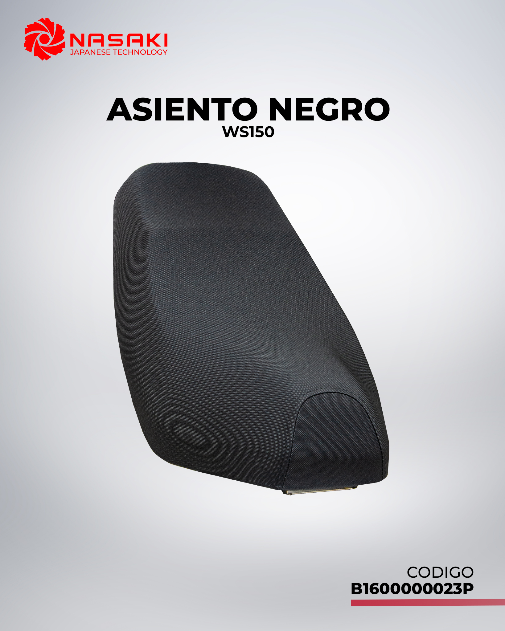 ASIENTO NEGRO WS150