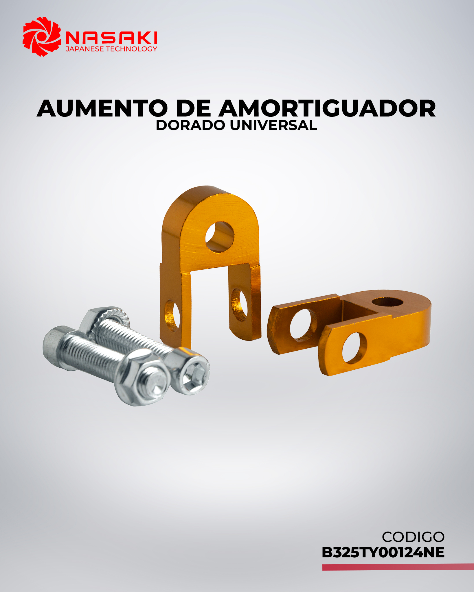 AUMENTO DE AMORTIGUADOR UNIVERSAL DORADO