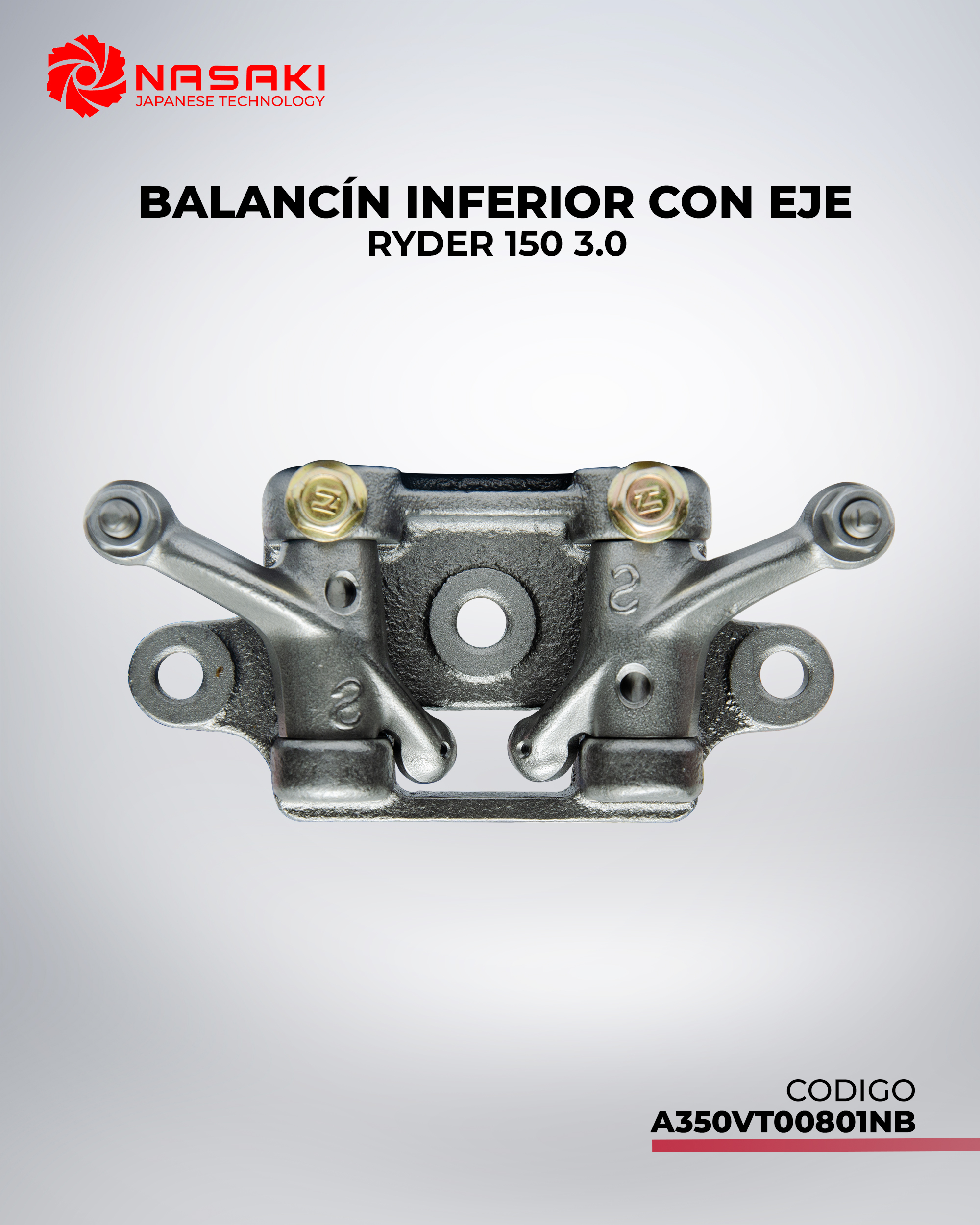 BALANCIN INFERIOR CON EJE RYDER 150 3.0