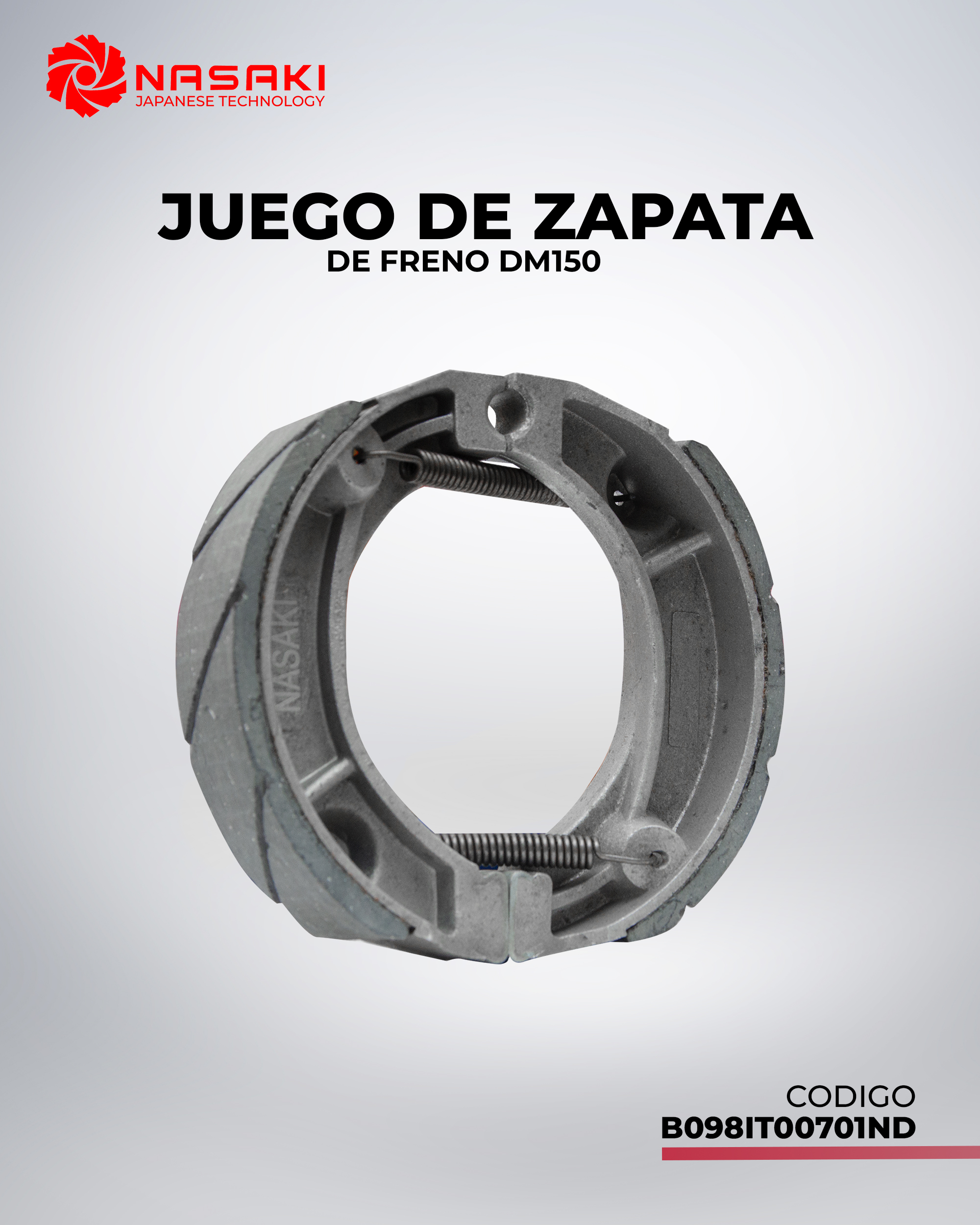 BALATA (ZAPATA) FRENO DM150