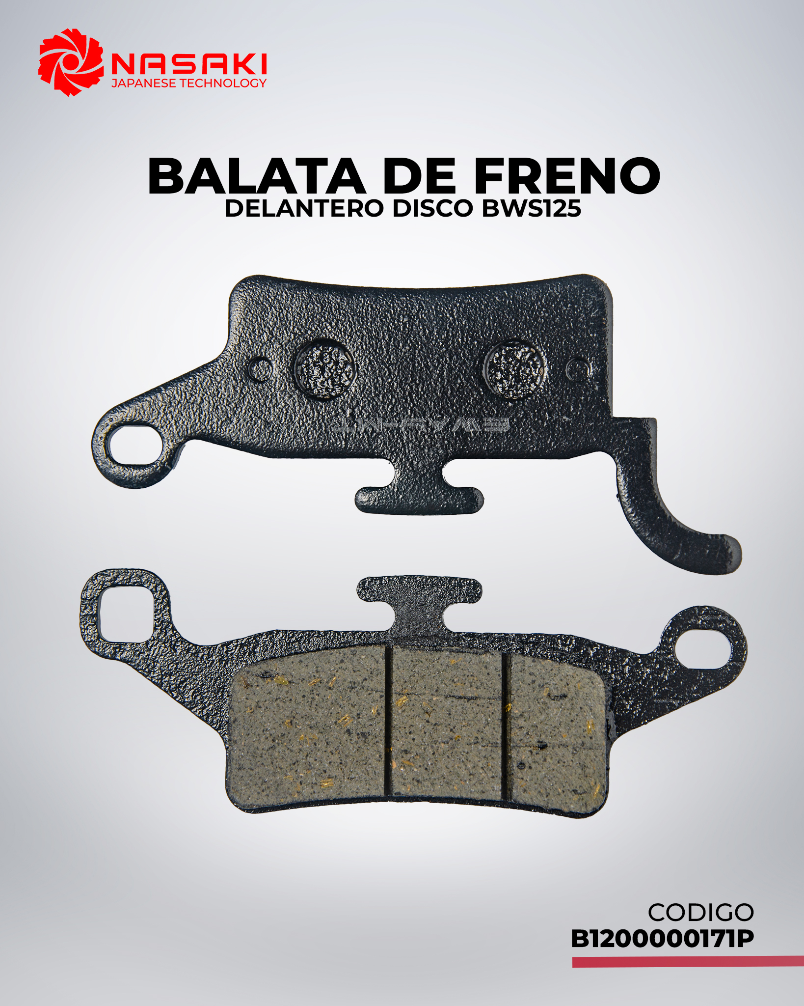 BALATA DE FRENO DELANTERO DISCO BWS125