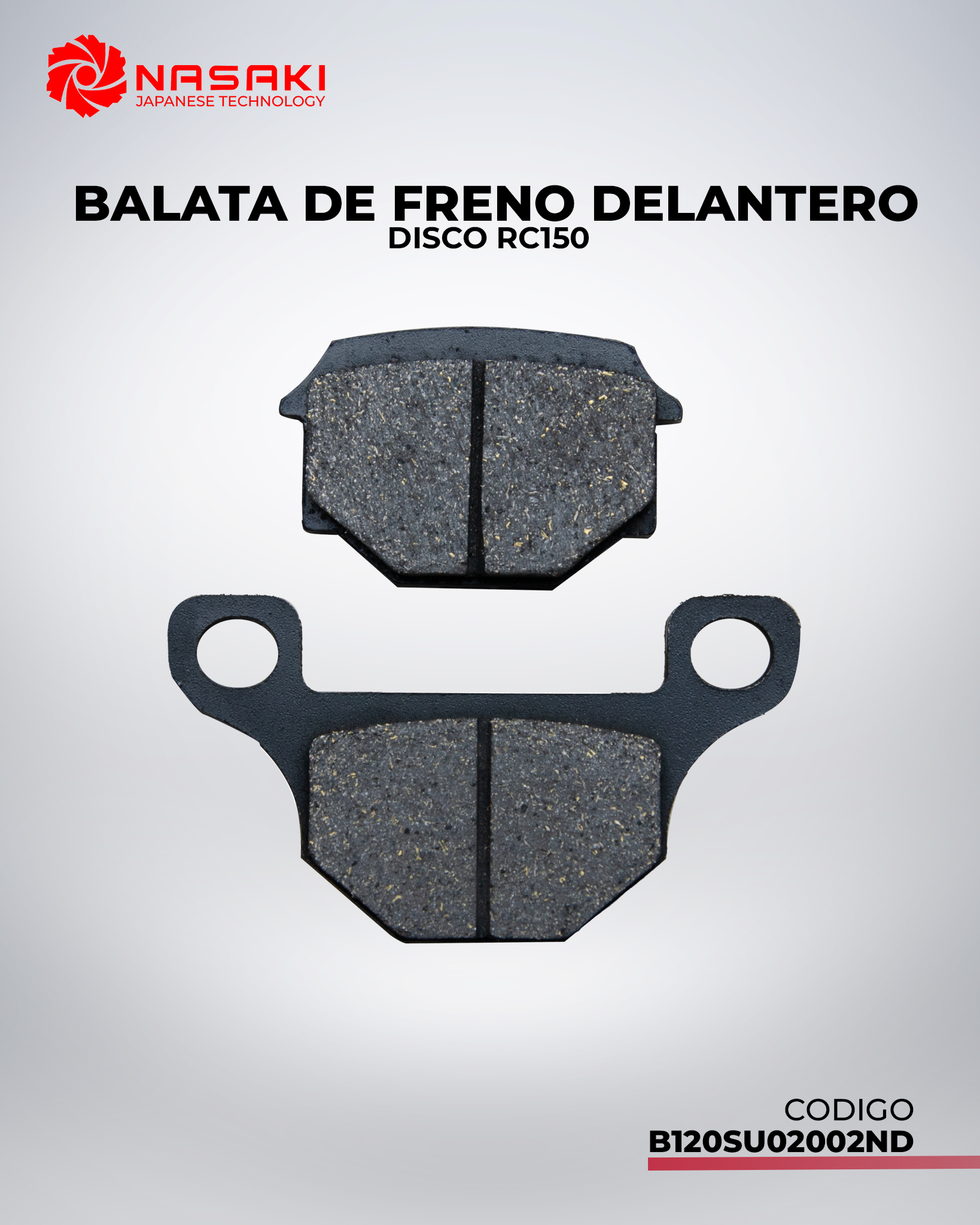 BALATA DE FRENO DELANTERO DISCO RC150