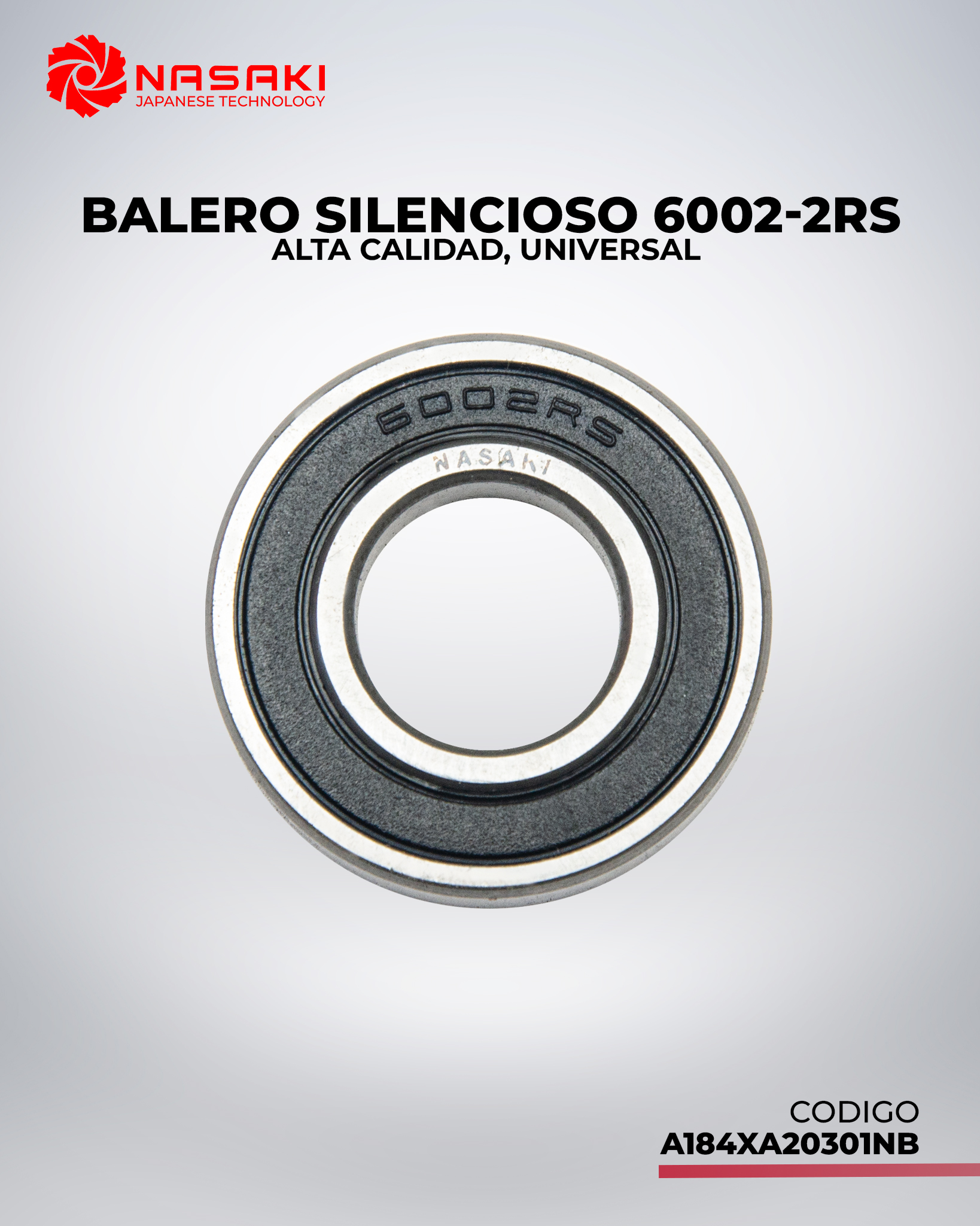 BALERO SILENCIOSO ALTA CALIDAD 6002-2RS UNIVERSAL