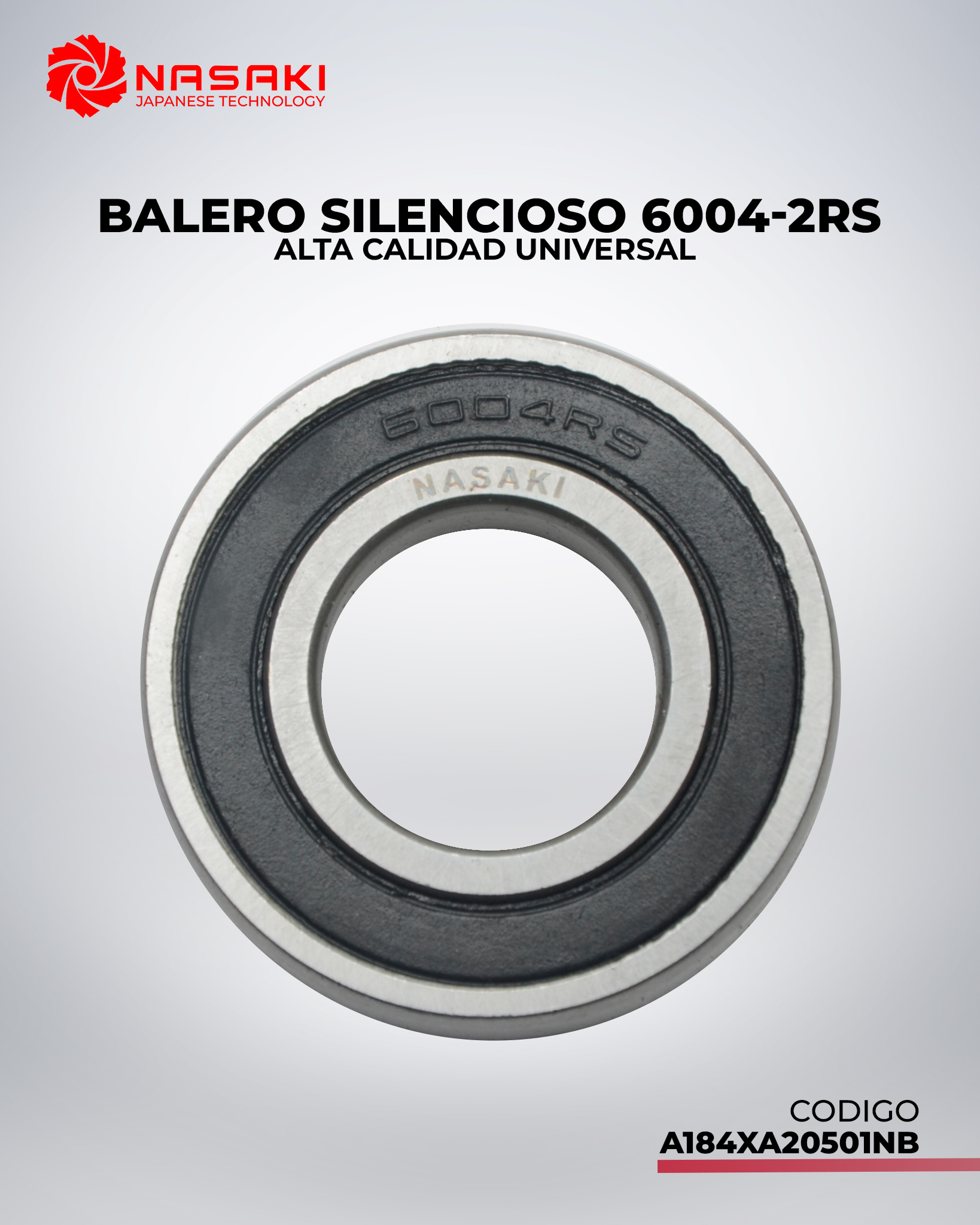 BALERO SILENCIOSO ALTA CALIDAD 6004-2RS UNIVERSAL
