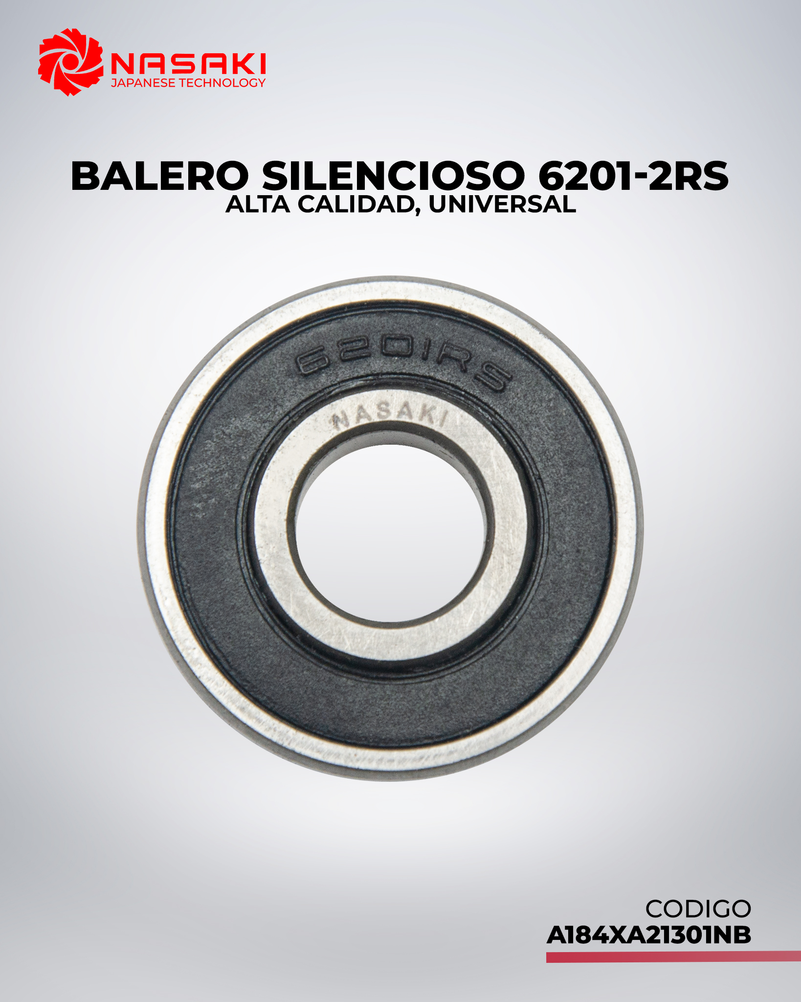 BALERO SILENCIOSO ALTA CALIDAD 6201-2RS UNIVERSAL