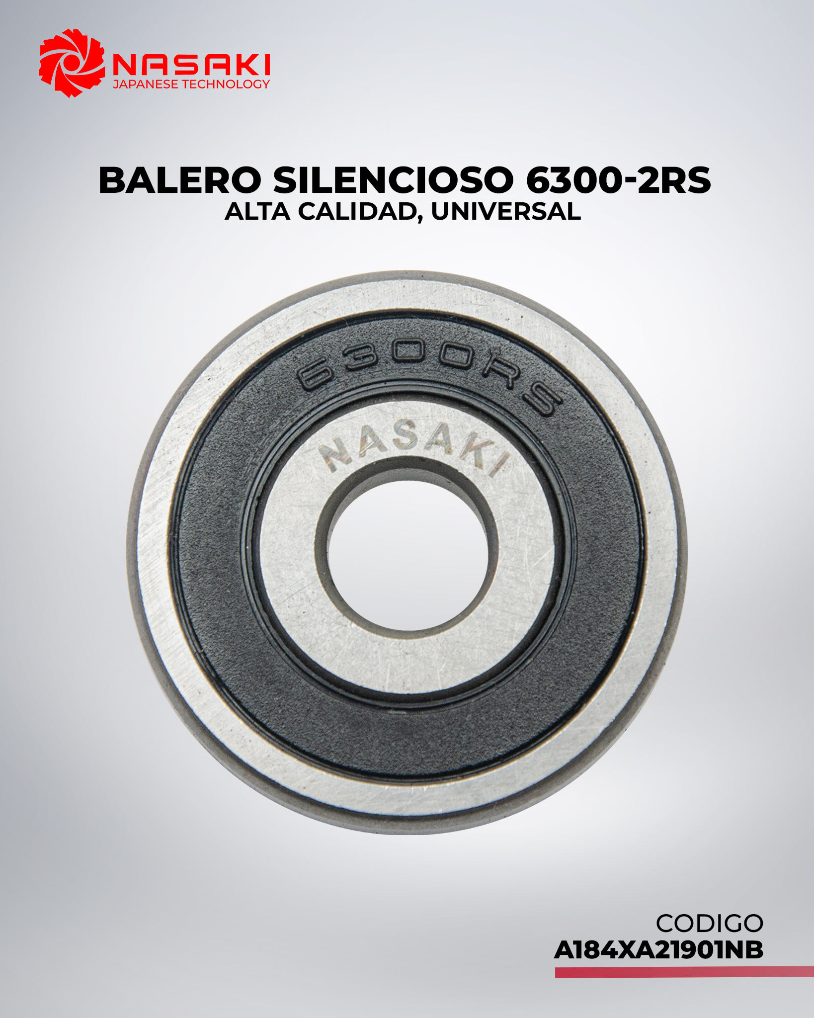 BALERO SILENCIOSO ALTA CALIDAD 6300-2RS UNIVERSAL