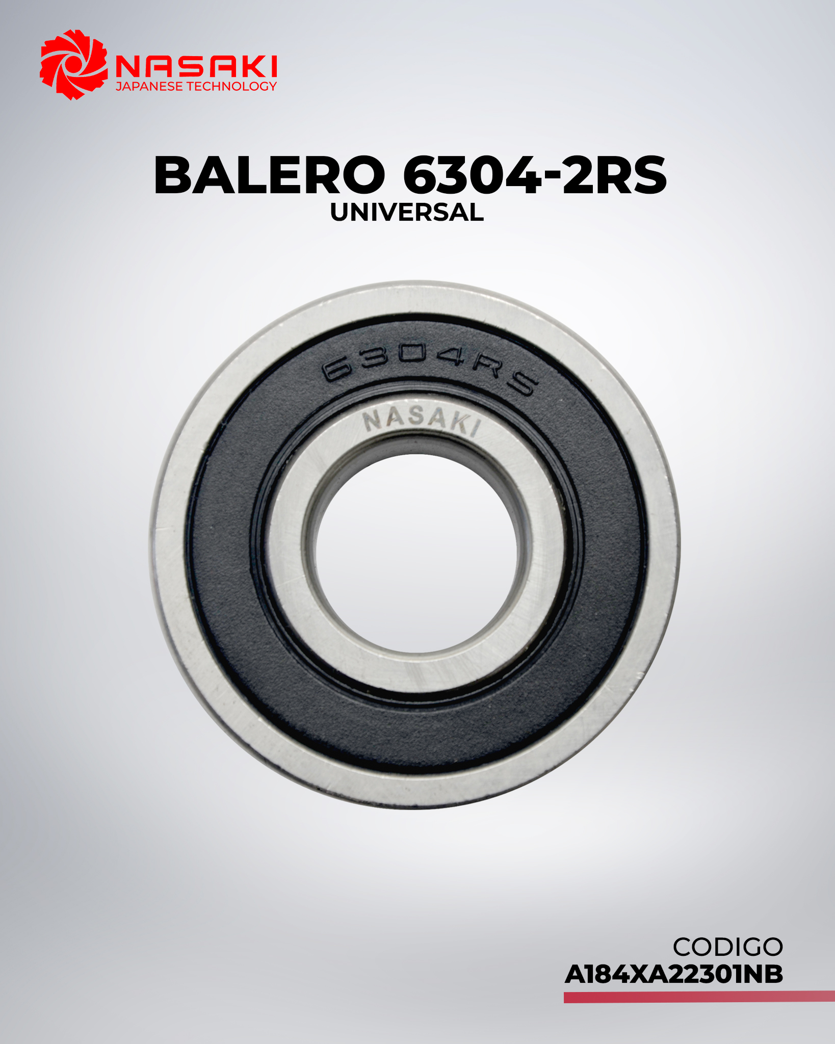BALERO SILENCIOSO ALTA CALIDAD 6304-2RS UNIVERSAL