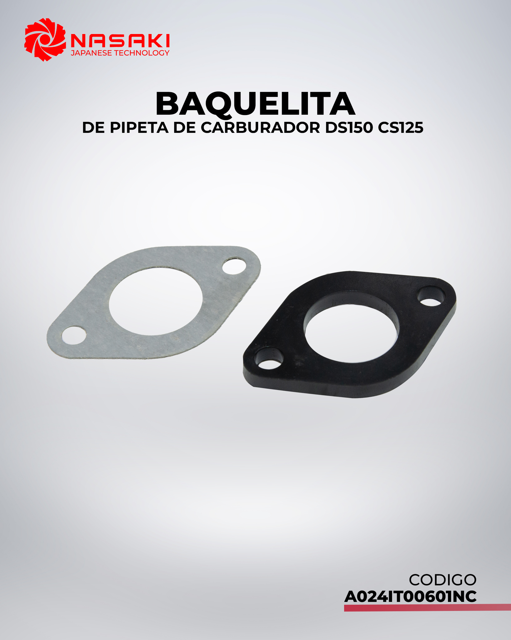 BAQUELITA DE PIPETA DE CARBURADOR DS150 CS125