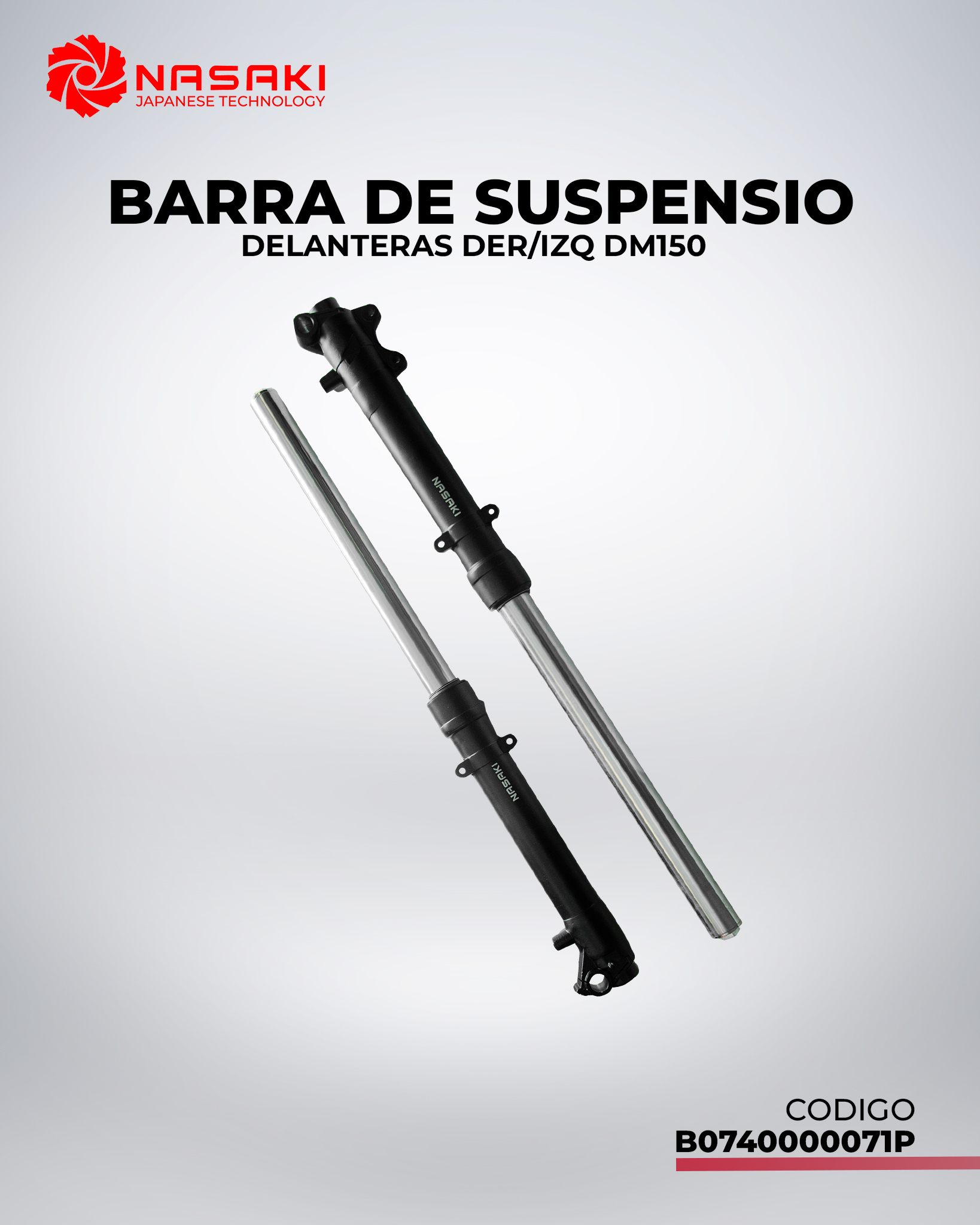 BARRA DE SUSPENSION DELANTERAS DER/IZQ  DM150