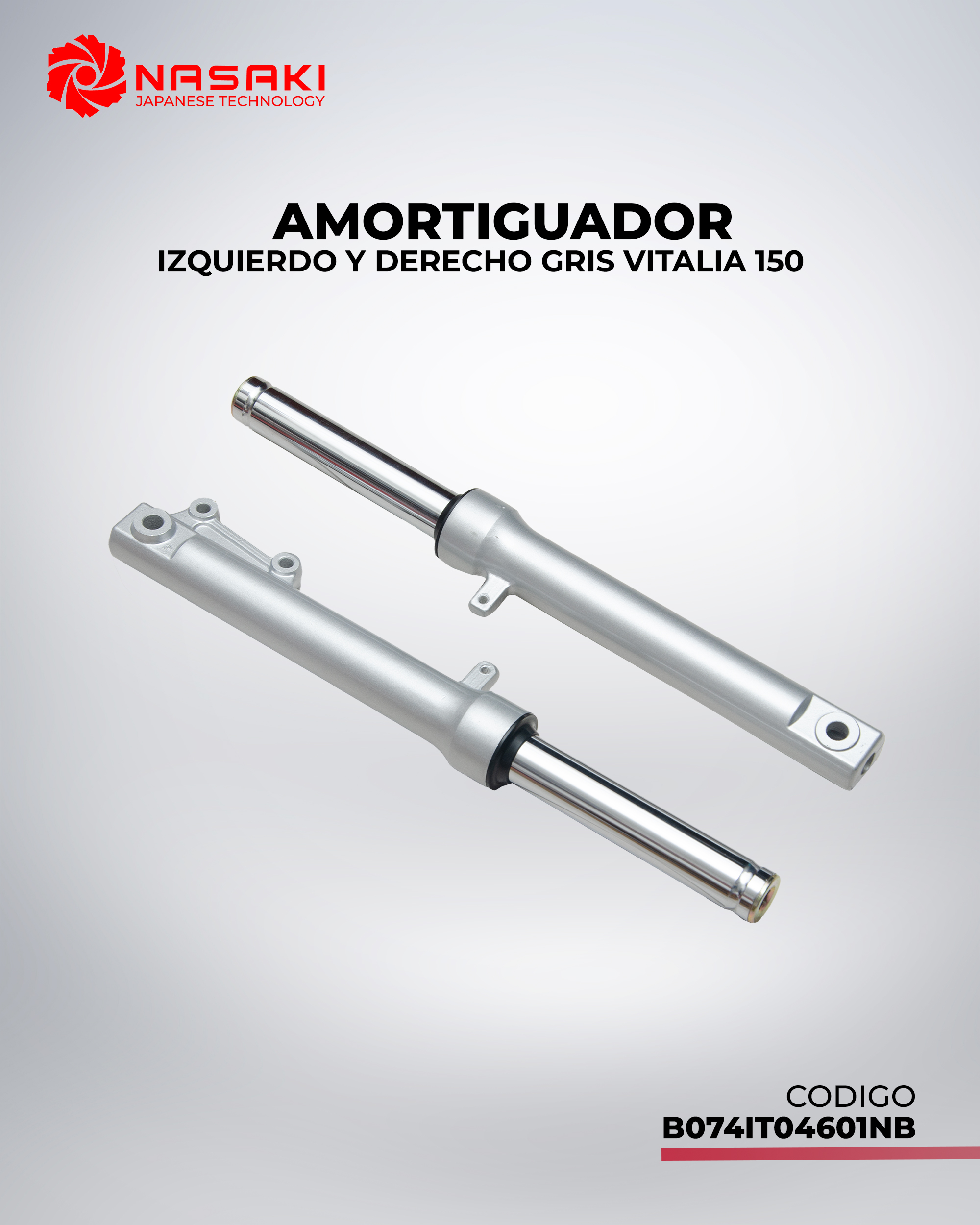 BARRA DE SUSPENSION IZQ Y DER GRIS VITALIA 150