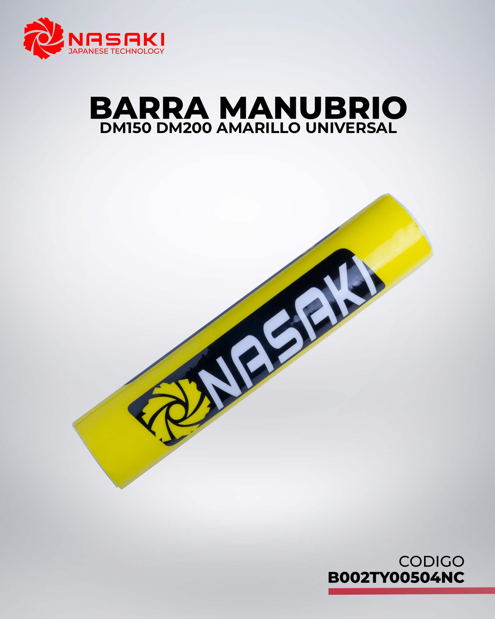 BARRA MANUBRIO DM150 DM200 UNIVERSAL AMARILLO