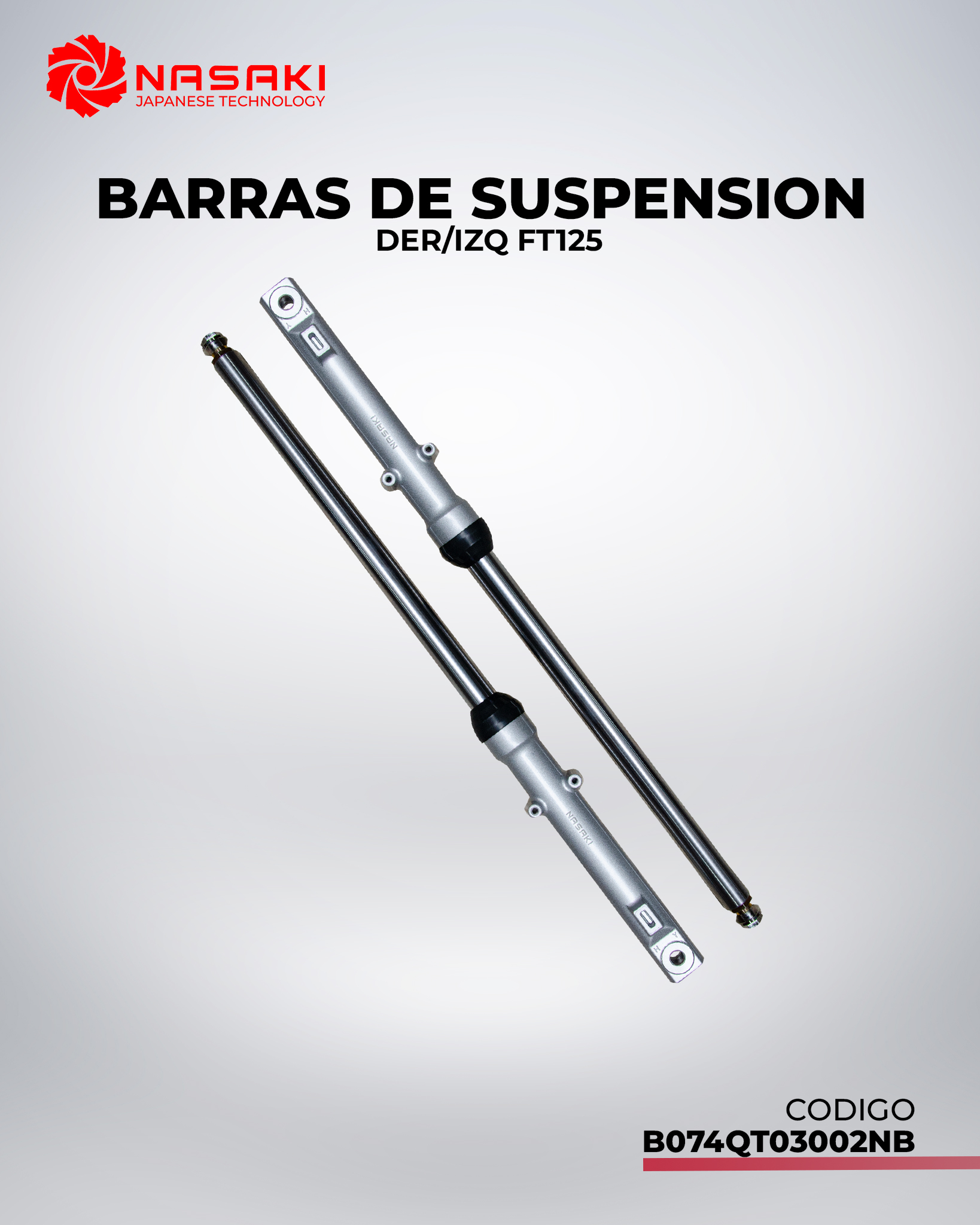 BARRAS DE SUSPENSION DER/IZQ FT125 OFERTA