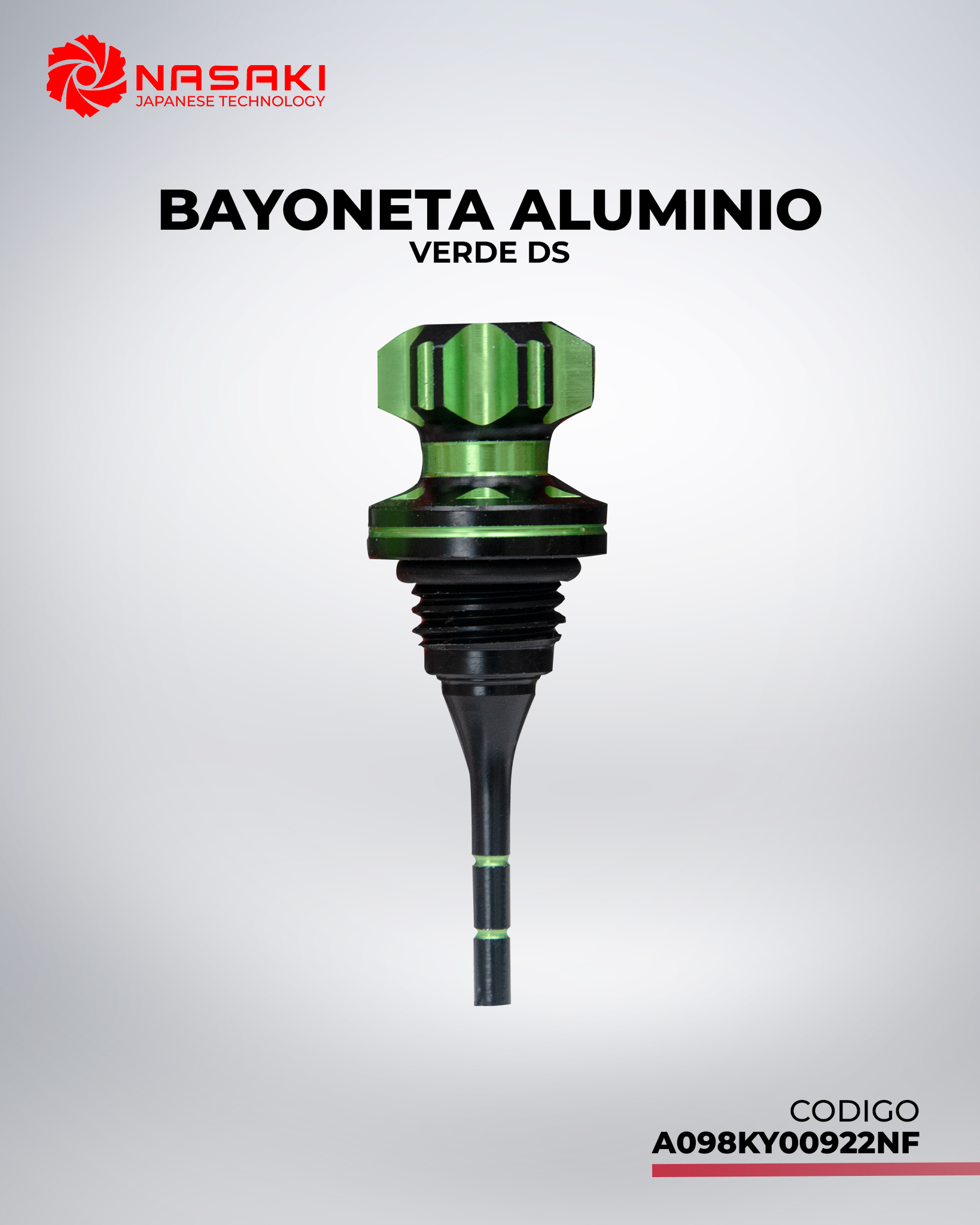 BAYONETA ALUMINIO VERDE DS