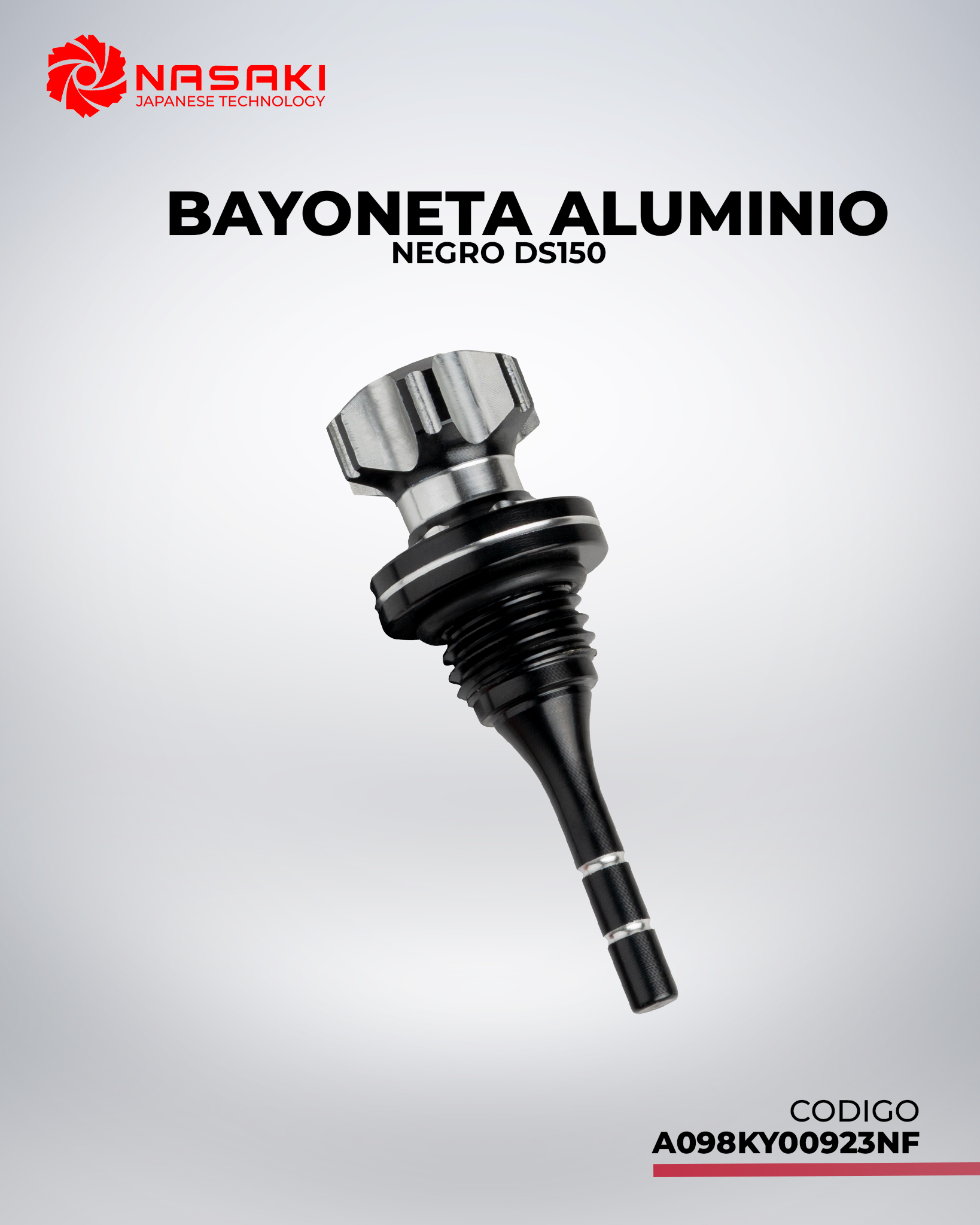 BAYONETA DE ALUMINIO NEGRO DS
