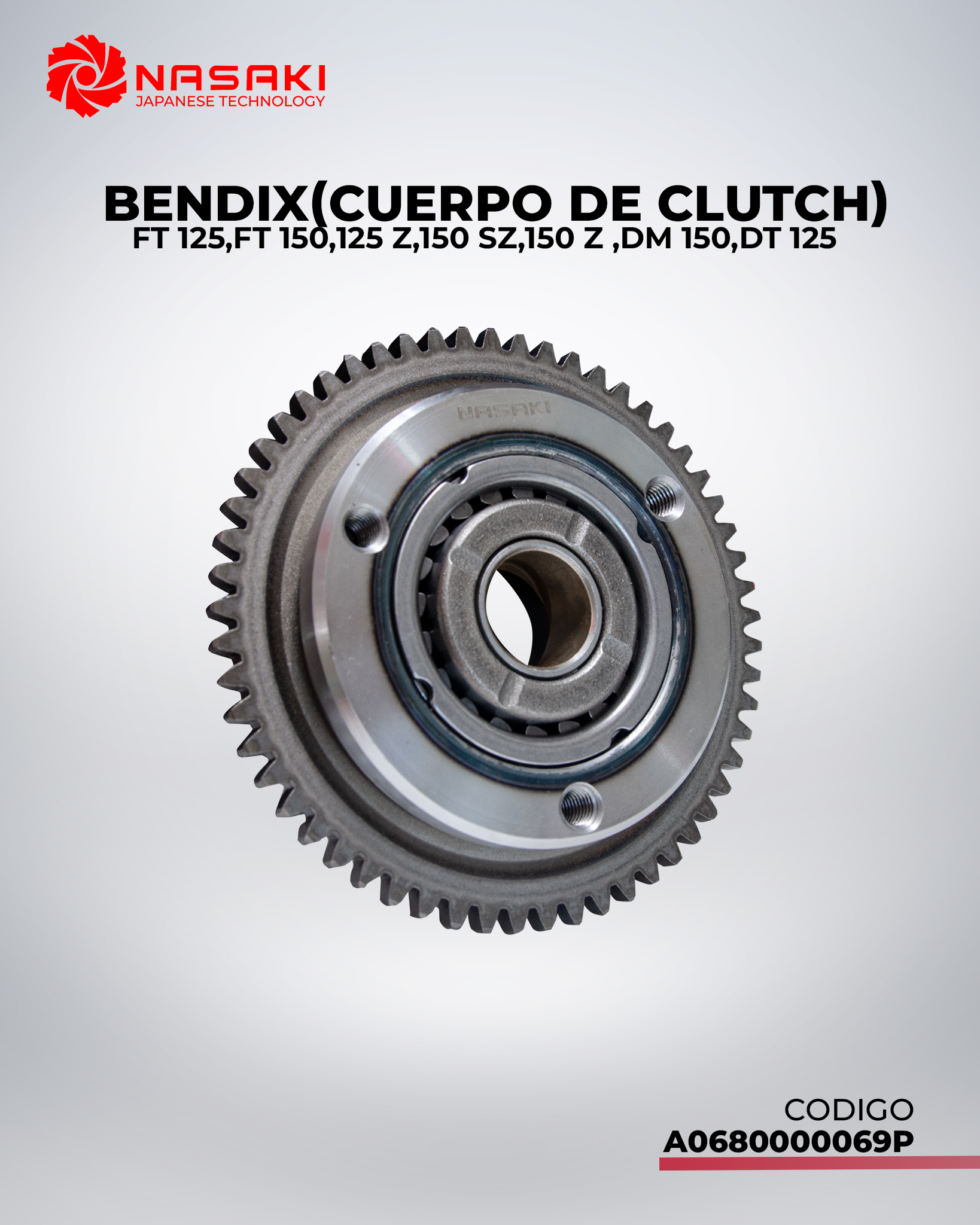 BENDIX(CUERPO DE CLUTCH) FT 125,FT 150,125 Z,150 SZ,150 Z,DM 150,DT 125