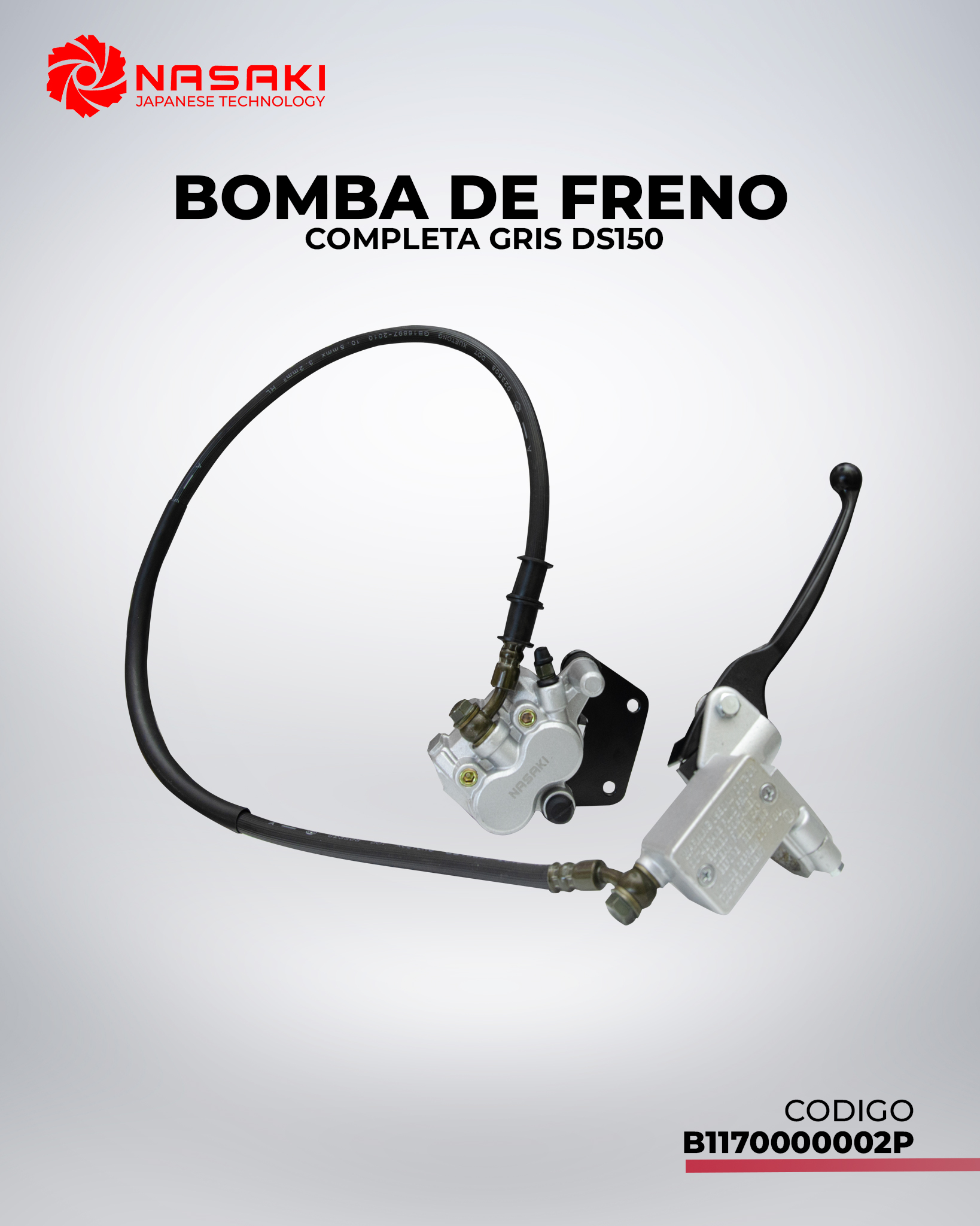 BOMBA DE FRENO COMPLETA GRIS DS150