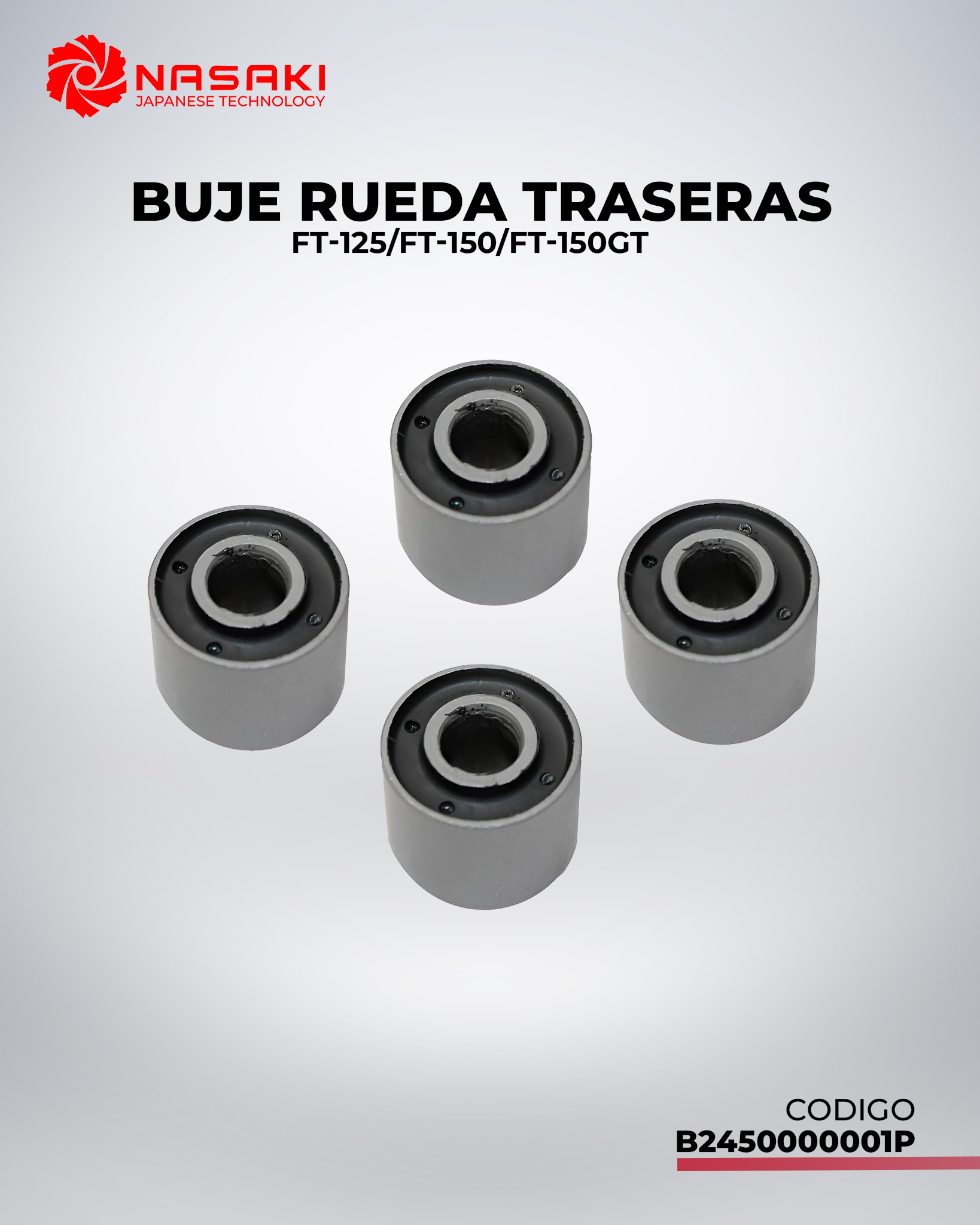 BUJE DE RUEDA TRASERA FT-125/FT-150/FT-150GT