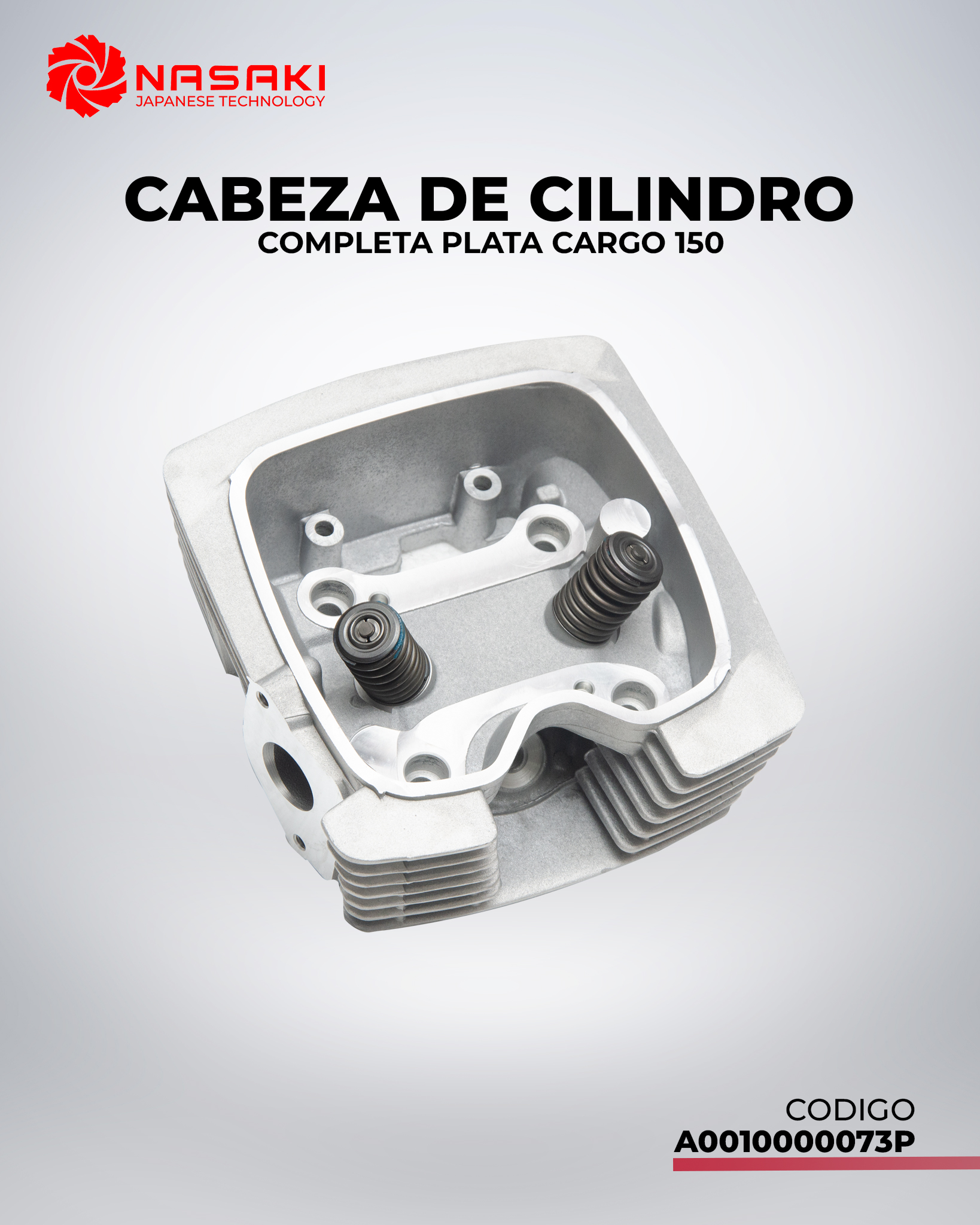 CABEZA DE CILINDRO COMPLETA PLATA CARGO 150