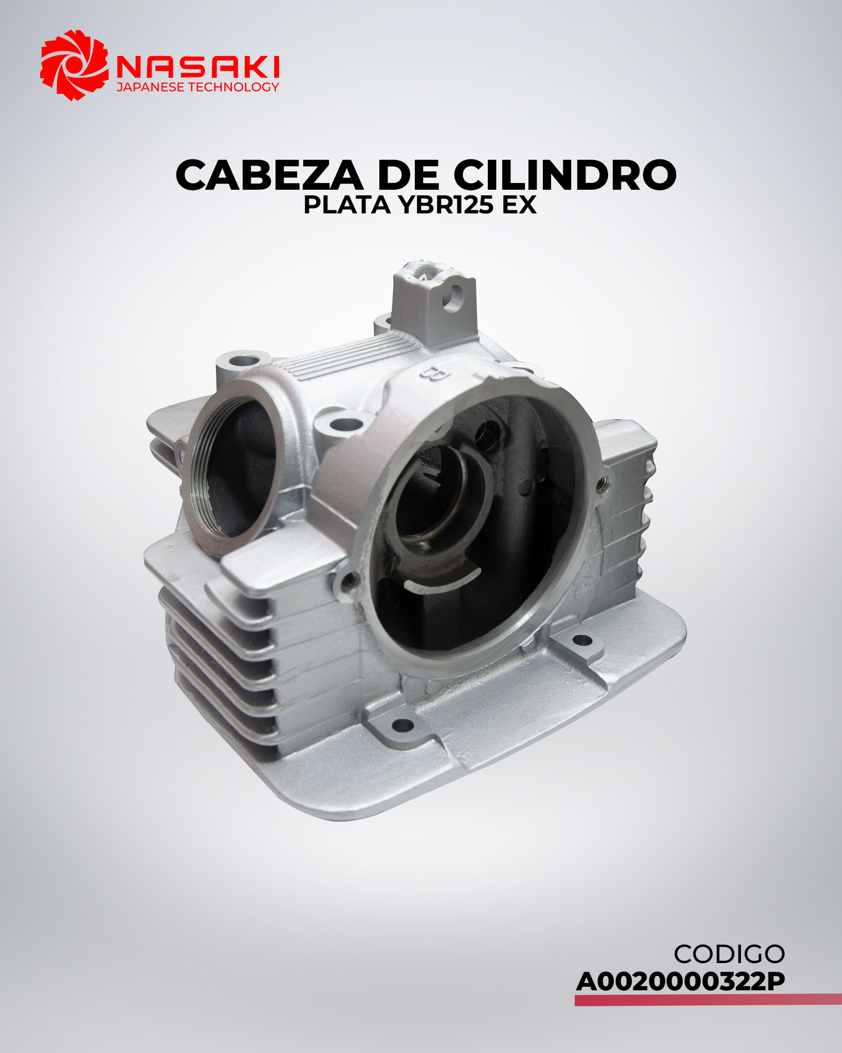 CABEZA DE CILINDRO PLATA  