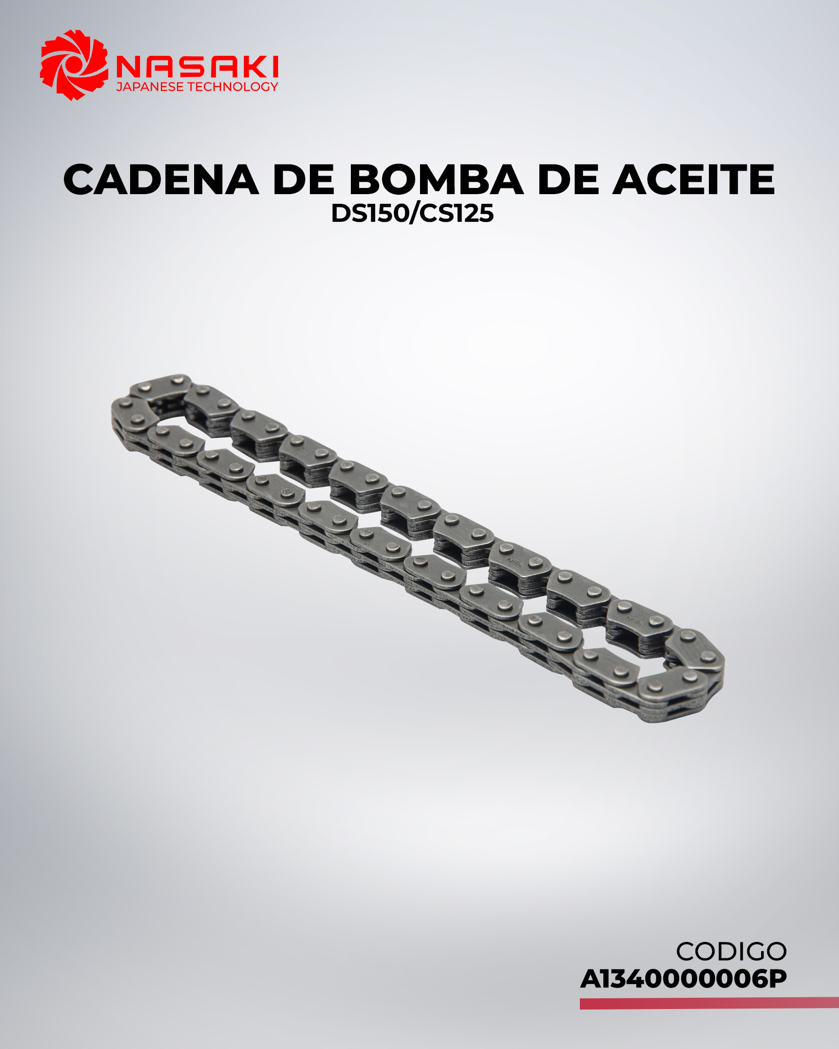 CADENA DE BOMBA DE ACEITE DS150/CS125
