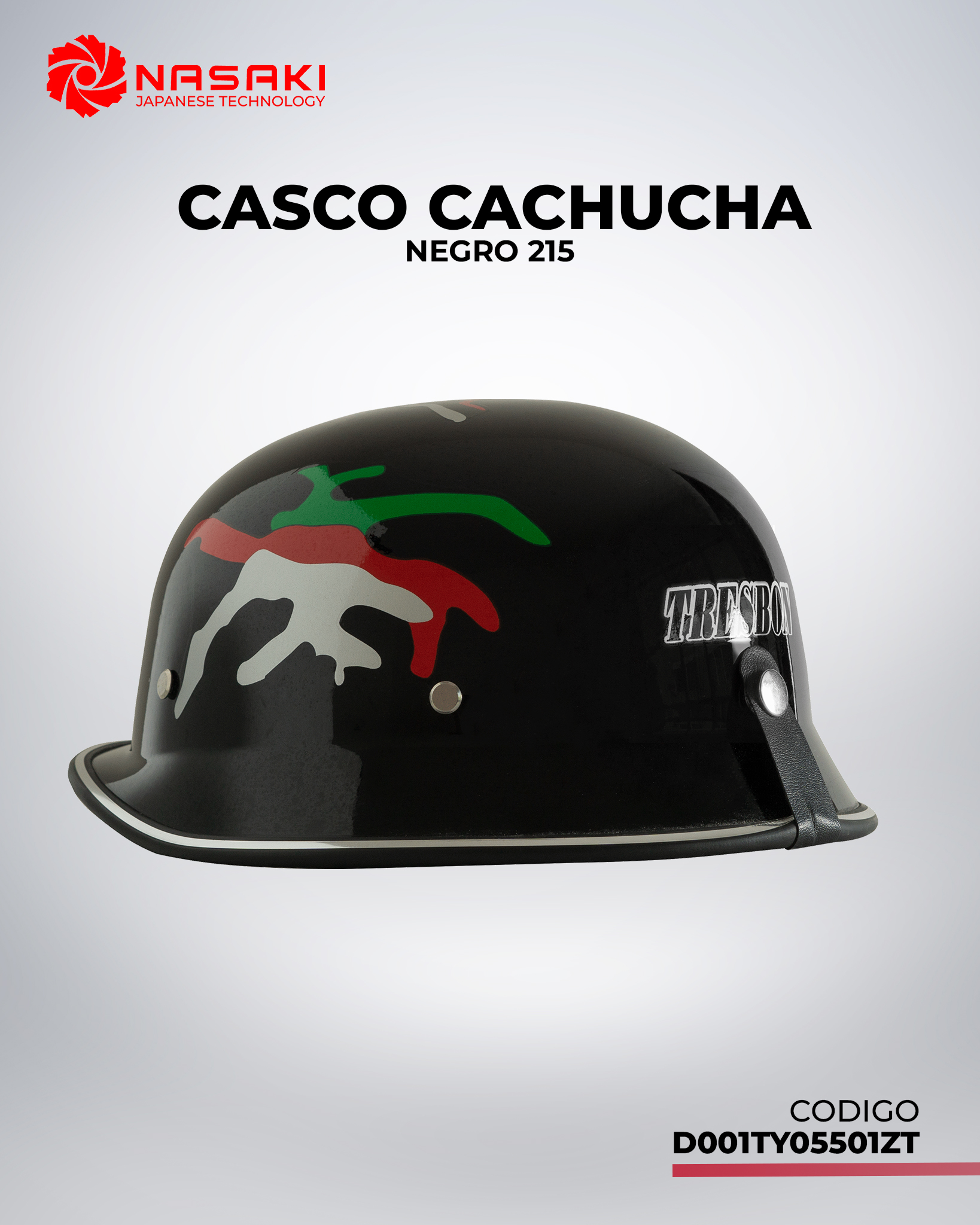 CASCO CACHUCHA NEGRO 215