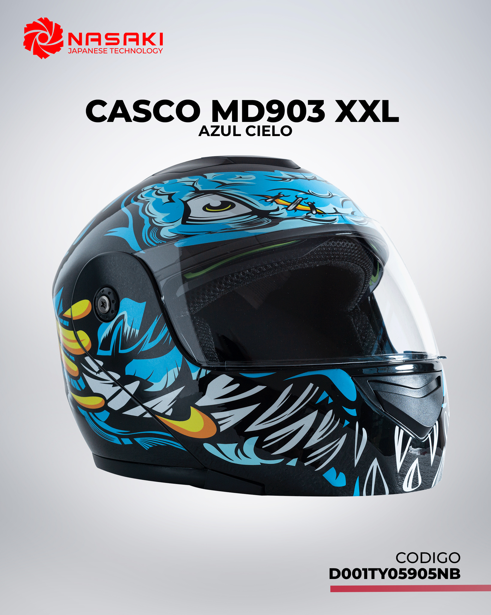 CASCO MD903 XXL AZUL CIELO