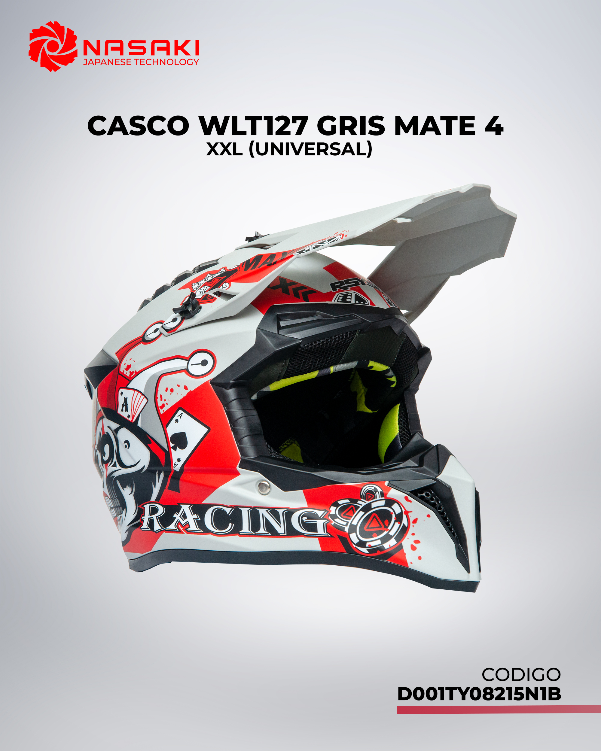 CASCO WLT127 GRIS MATE 4 XXL