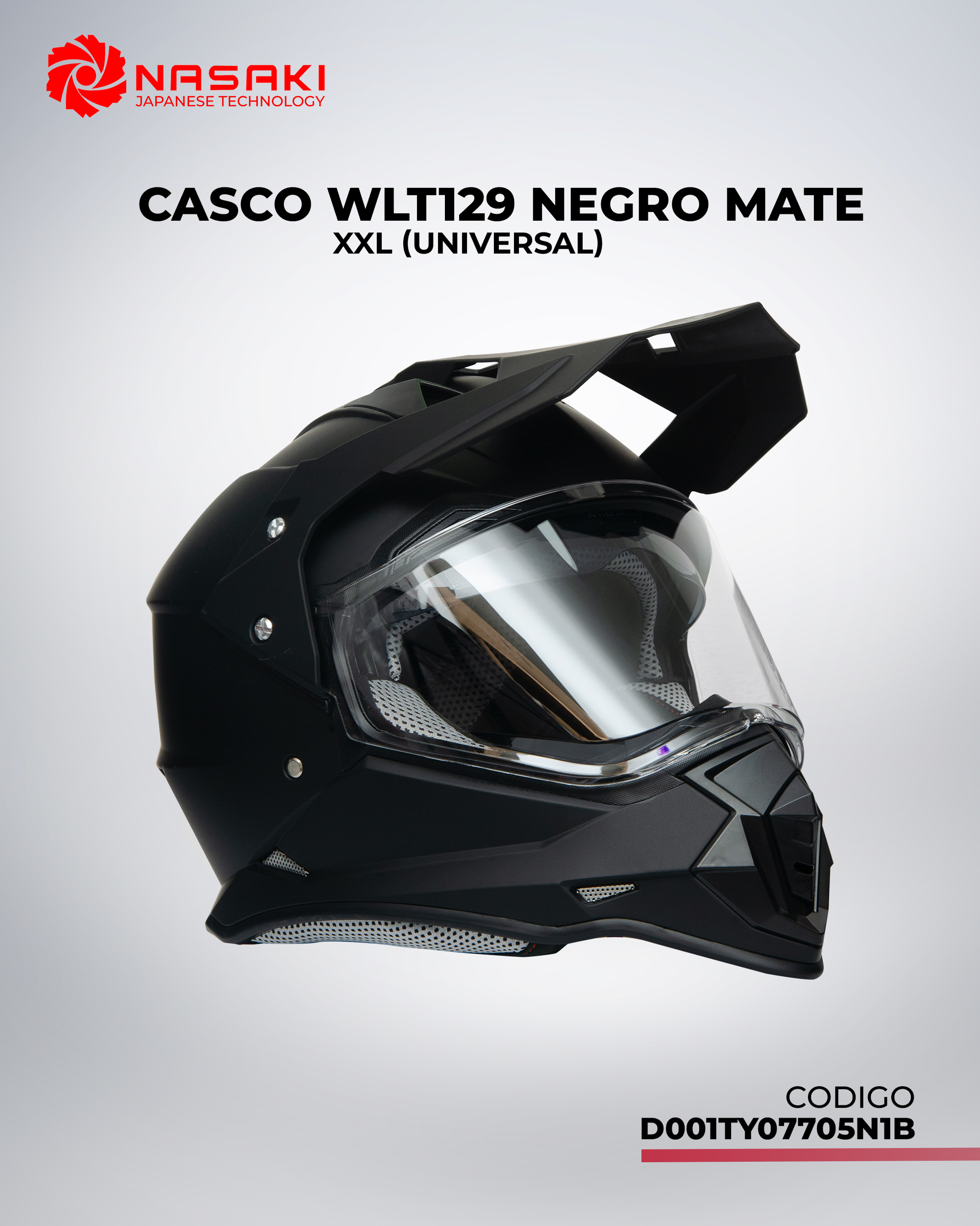 CASCO WLT129 NEGRO MATE XXL