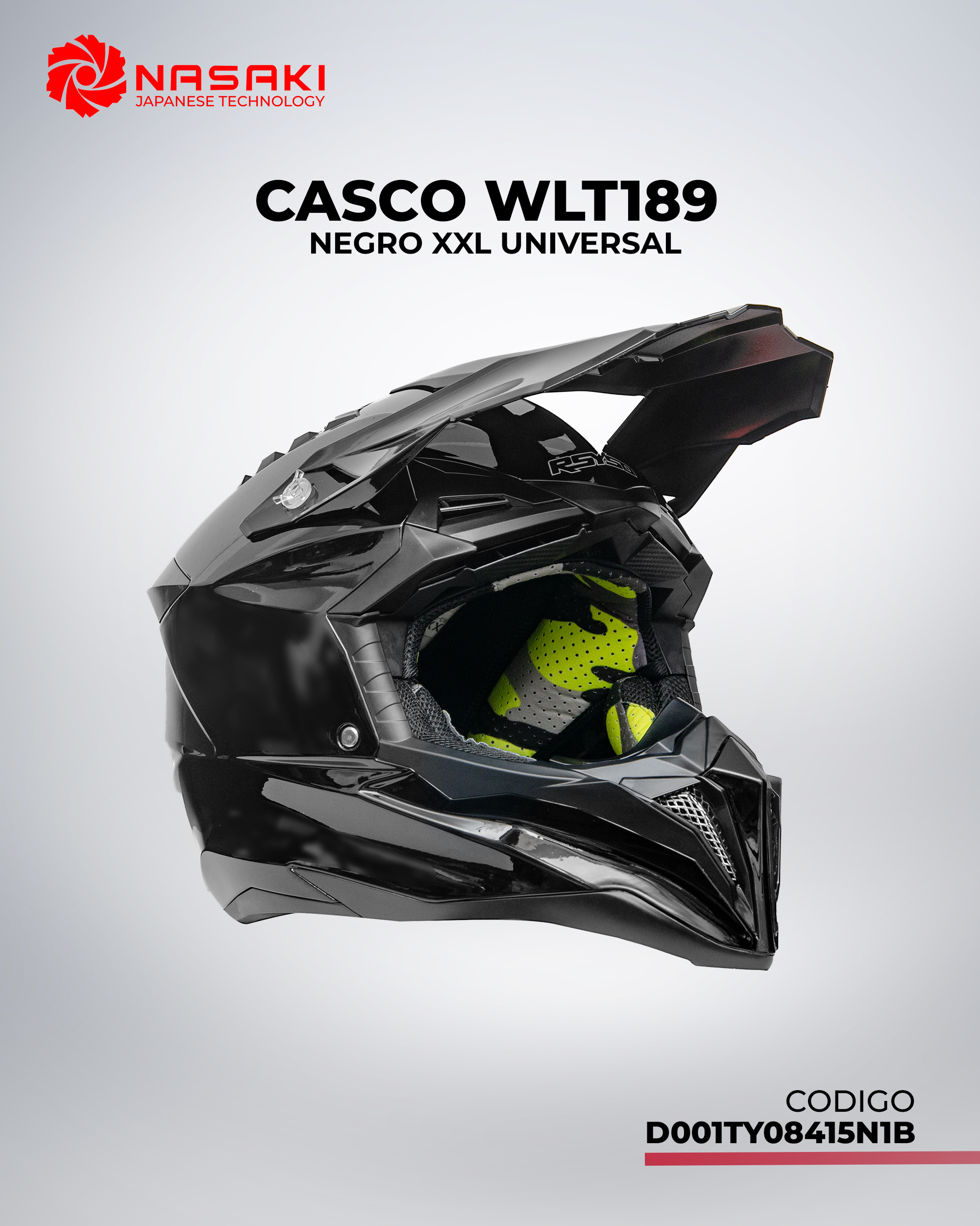 CASCO WLT189 NEGRO XXL