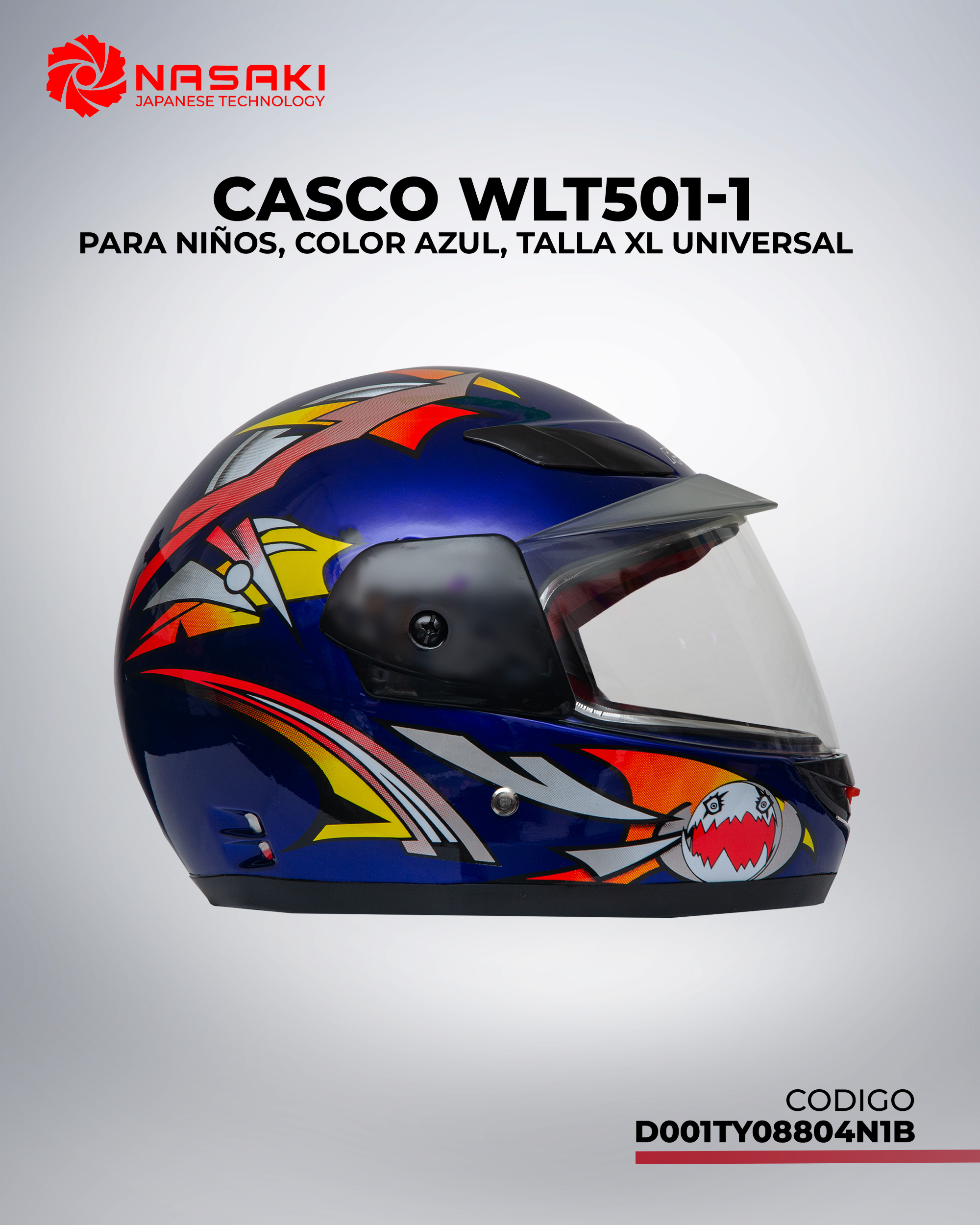 CASCO WLT501-1 NIÑOS AZUL XL