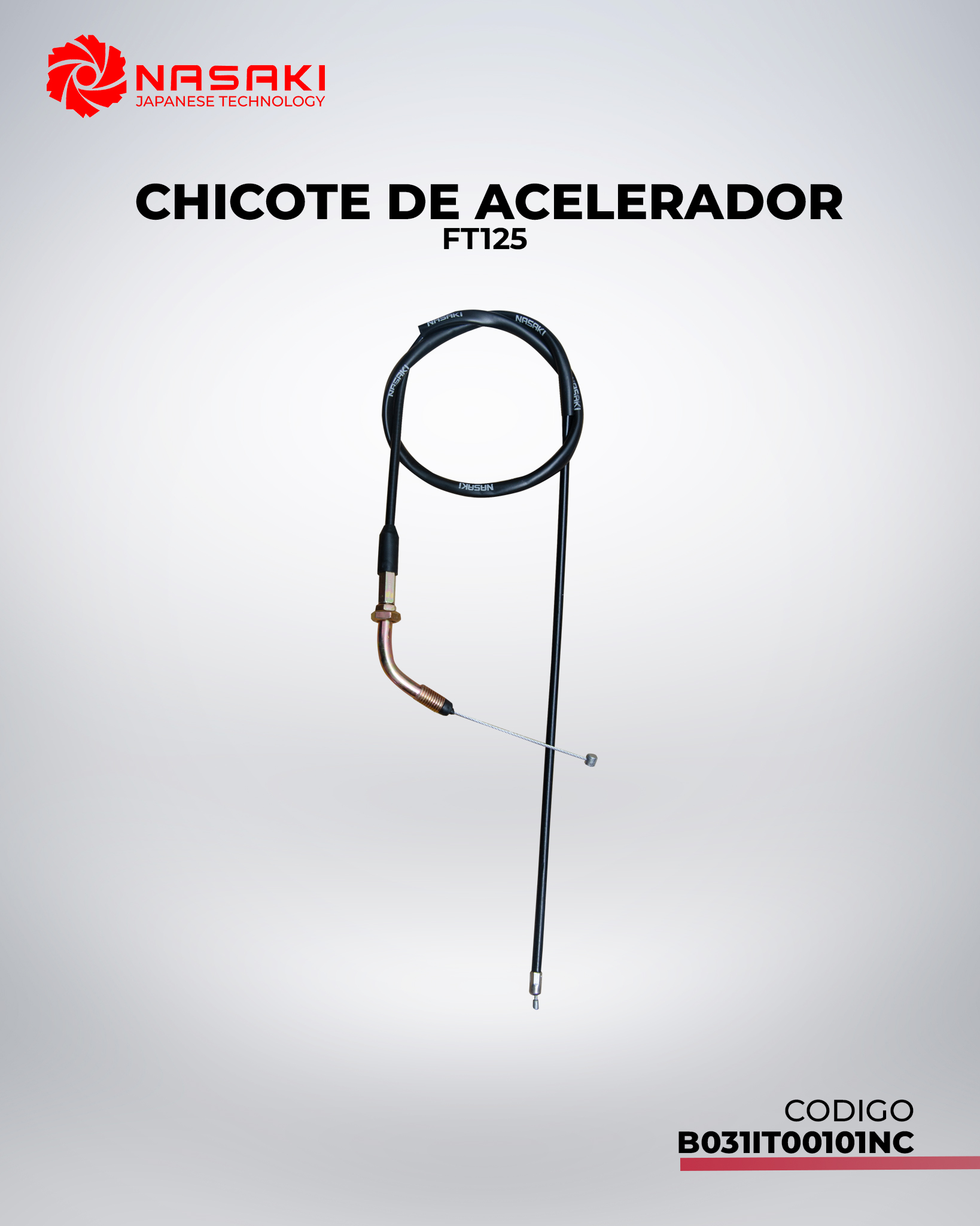 CHICOTE DE ACELERADOR FT125