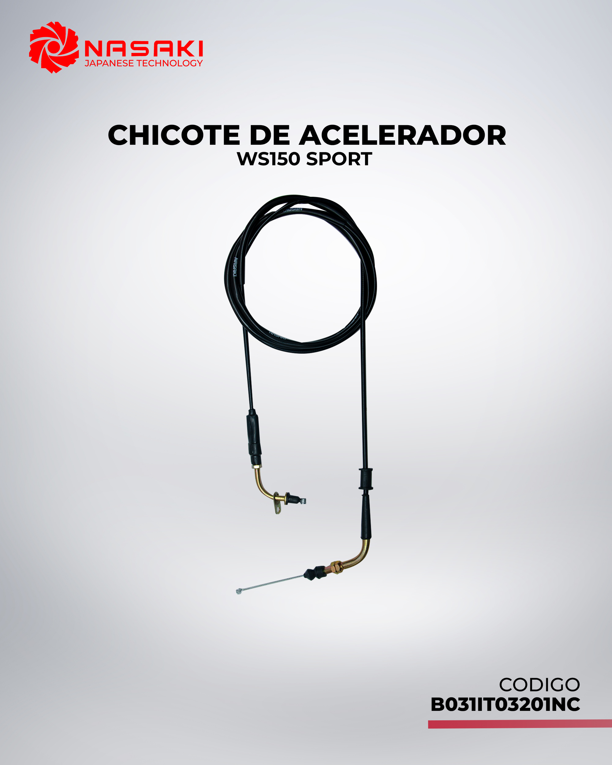 CHICOTE DE ACELERADOR WS150SPORT