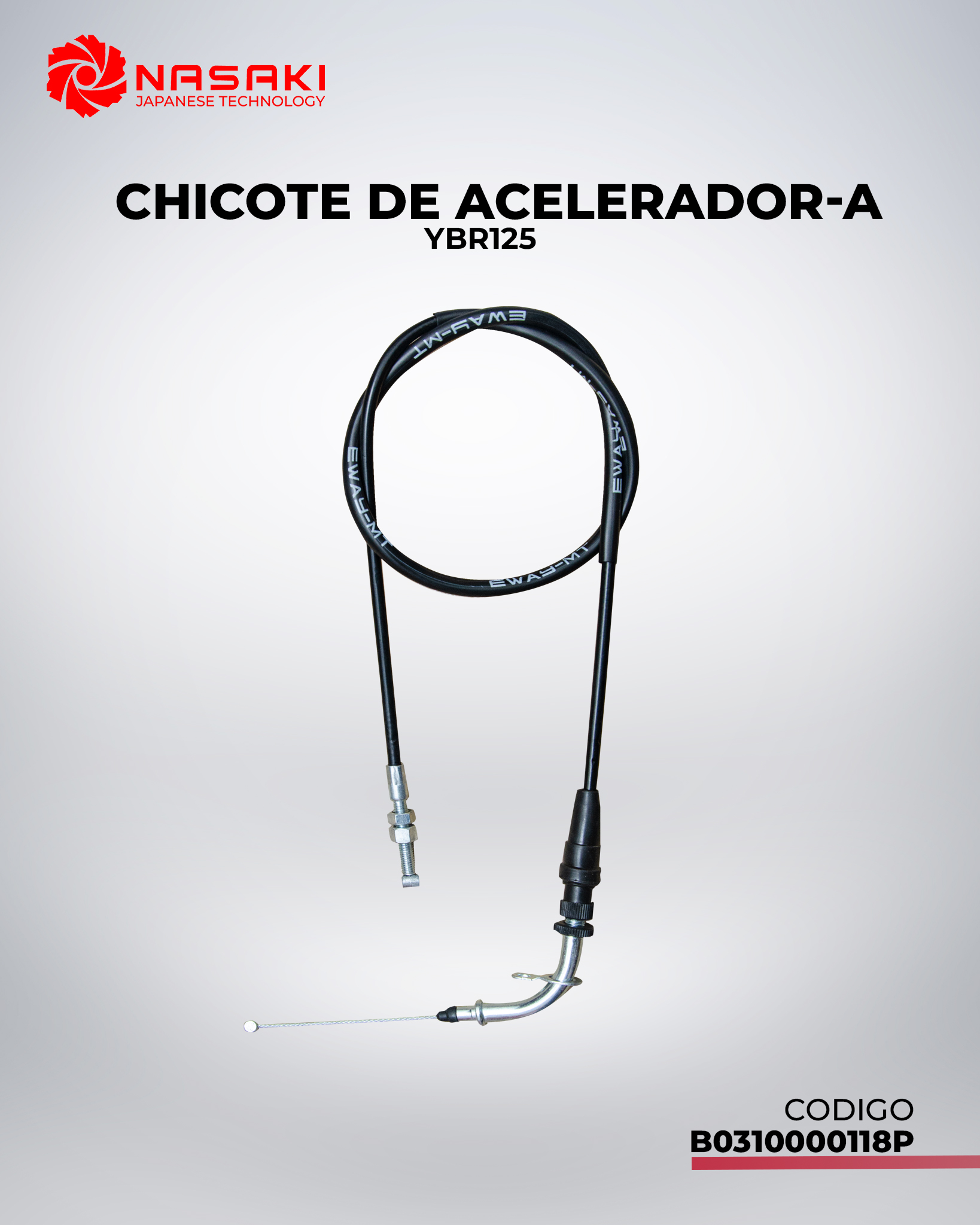 CHICOTE DE ACELERADOR-A YBR125