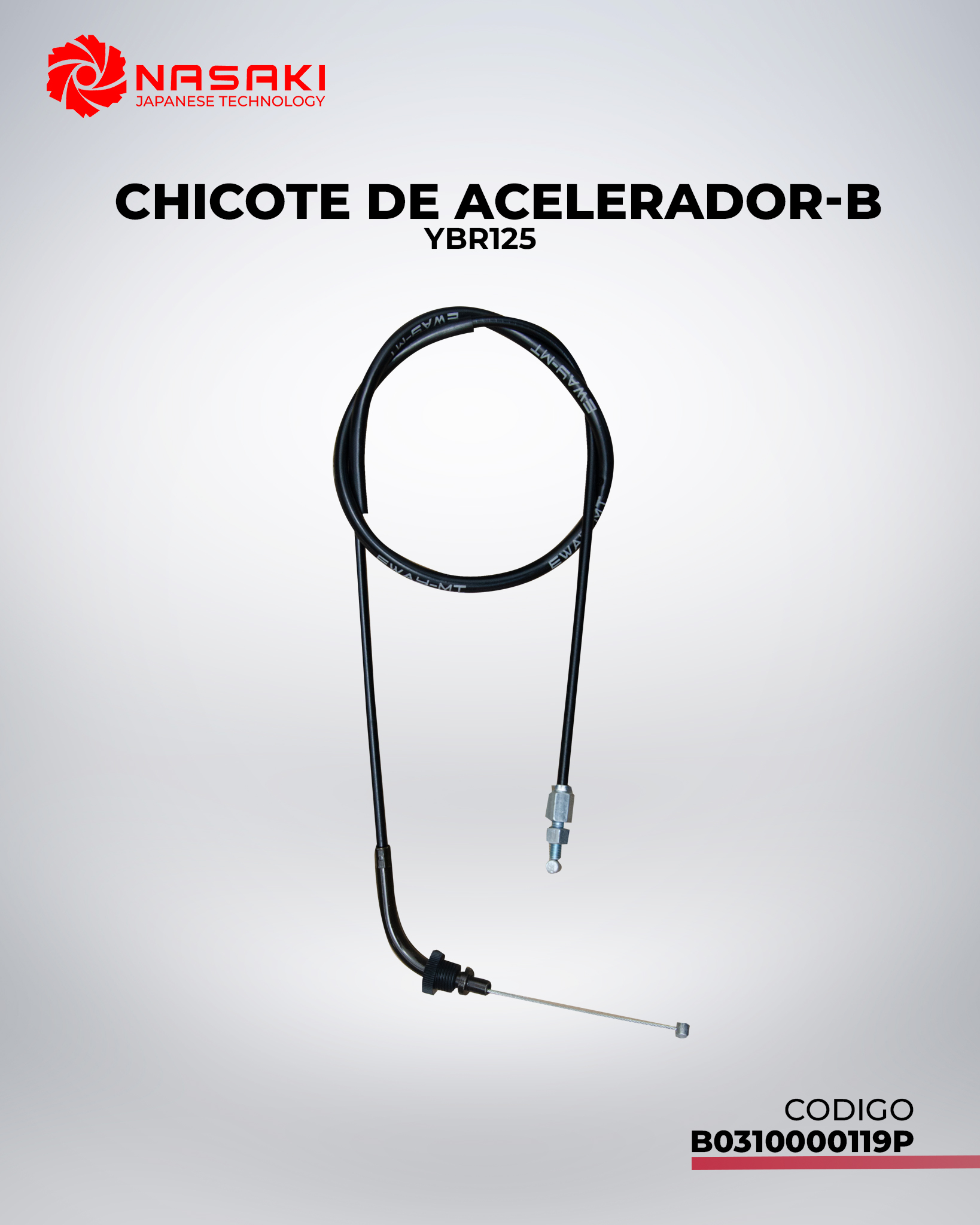 CHICOTE DE ACELERADOR-B YBR125