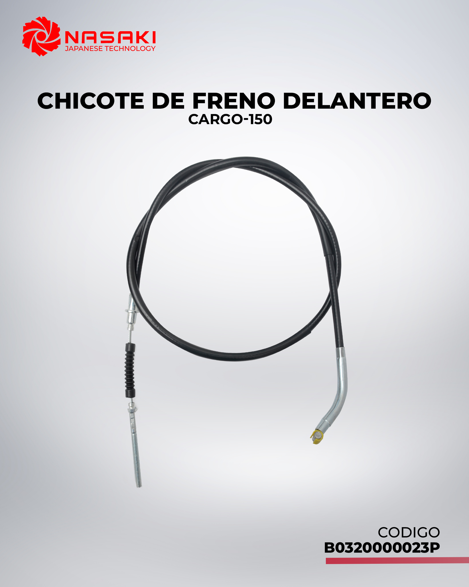 CHICOTE DE FRENO DELANTERO CARGO-150