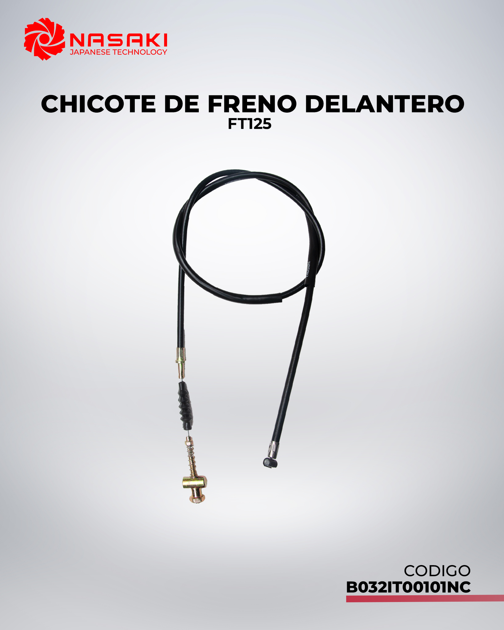 CHICOTE DE FRENO DELANTERO FT125