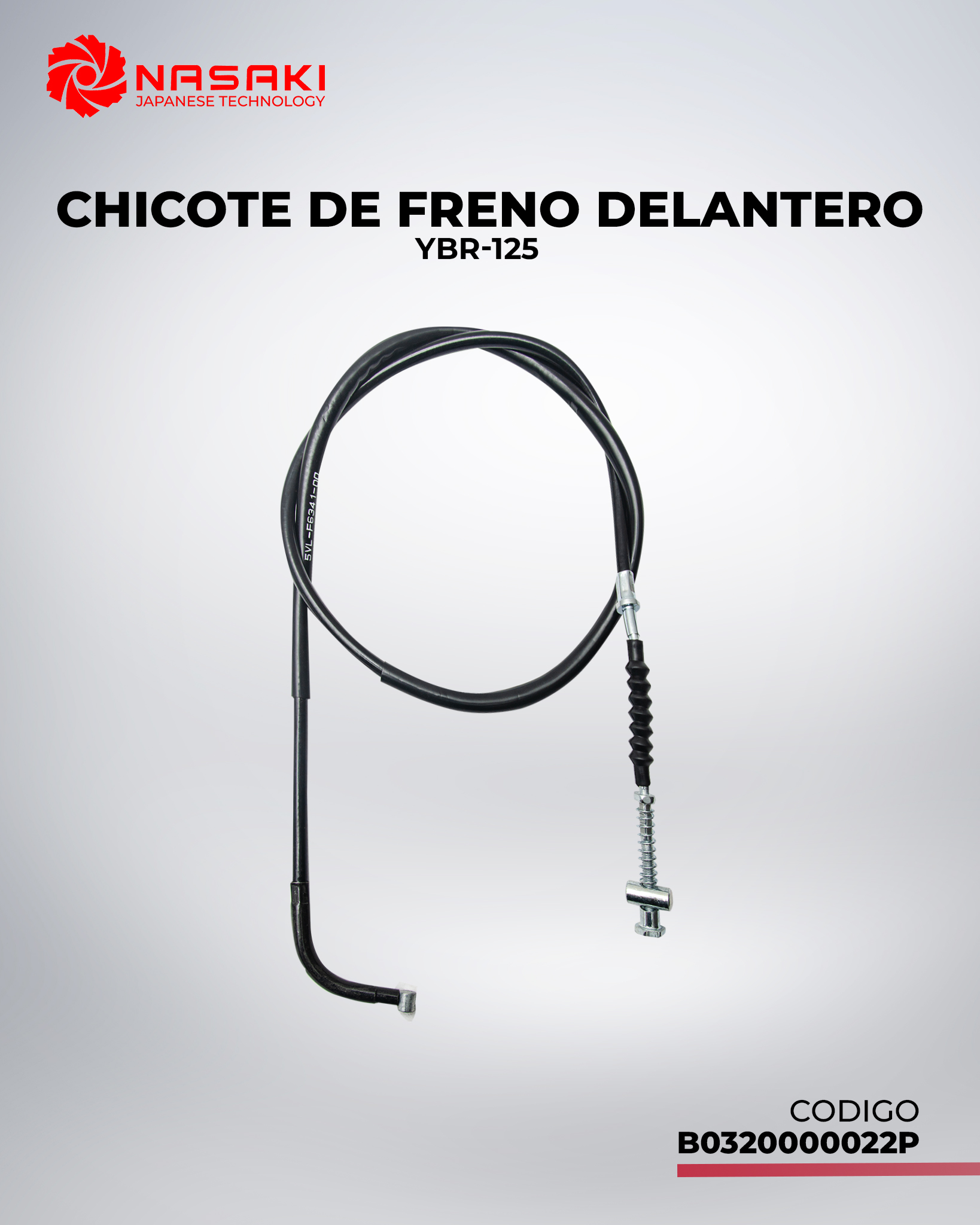 CHICOTE DE FRENO DELANTERO YBR-125