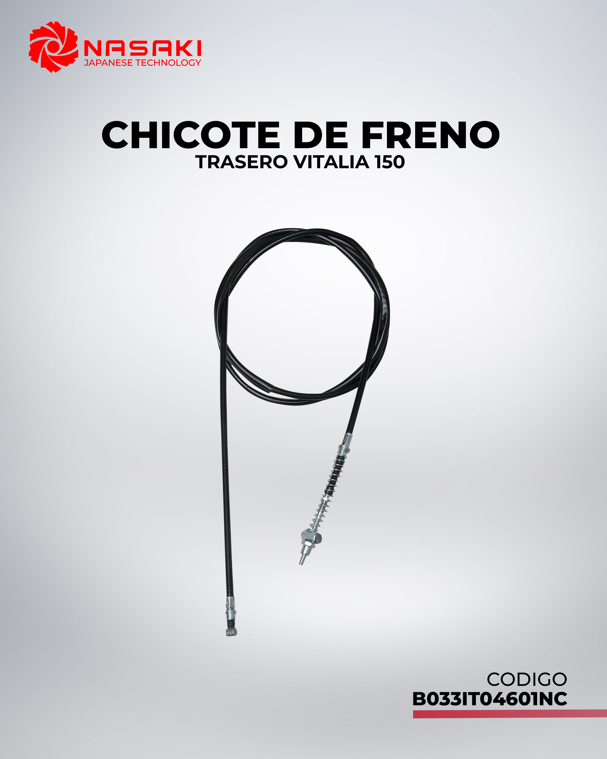 CHICOTE DE FRENO TRASERO VITALIA 150