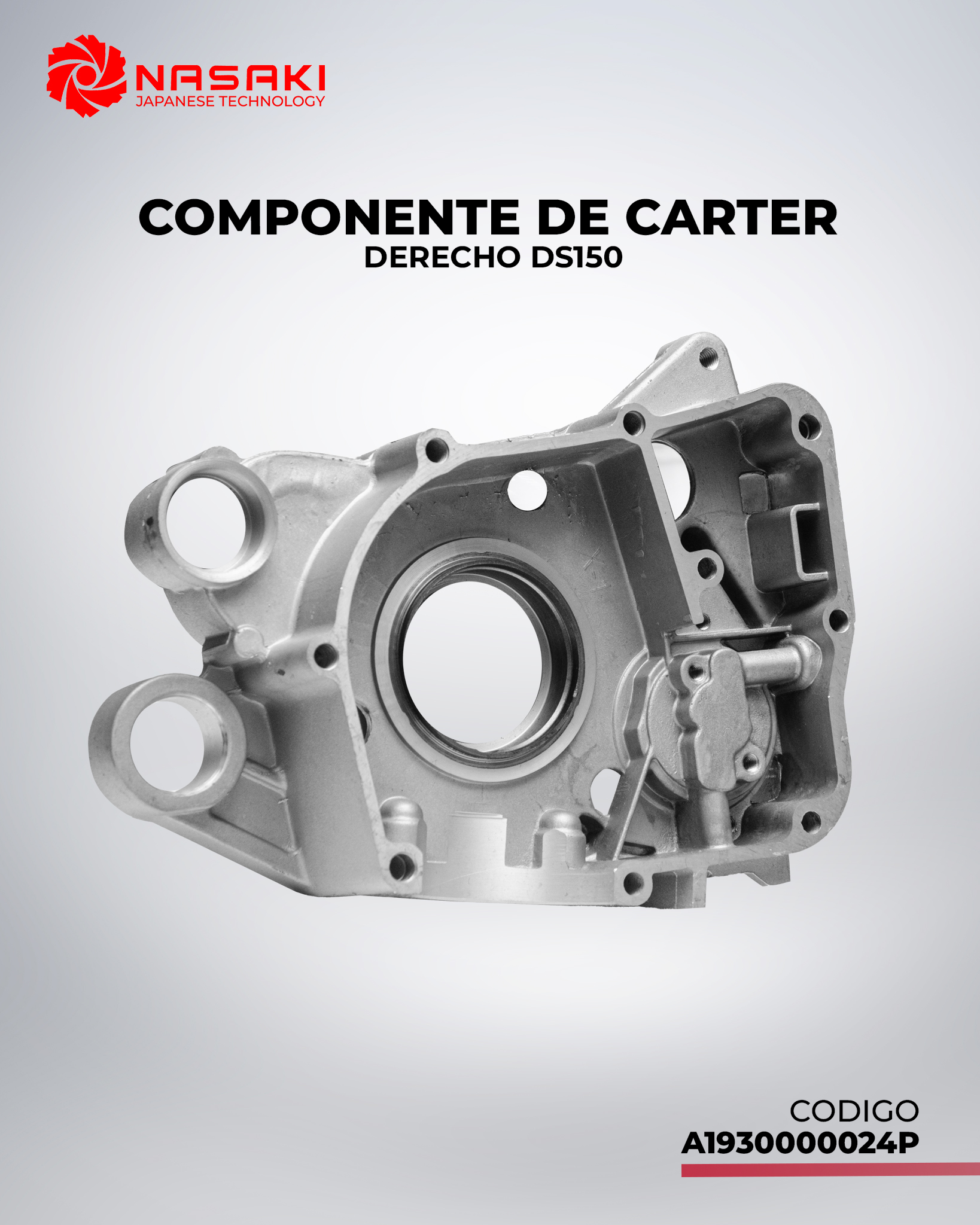 COMPONENTE DE CARTER DERECHO DS150