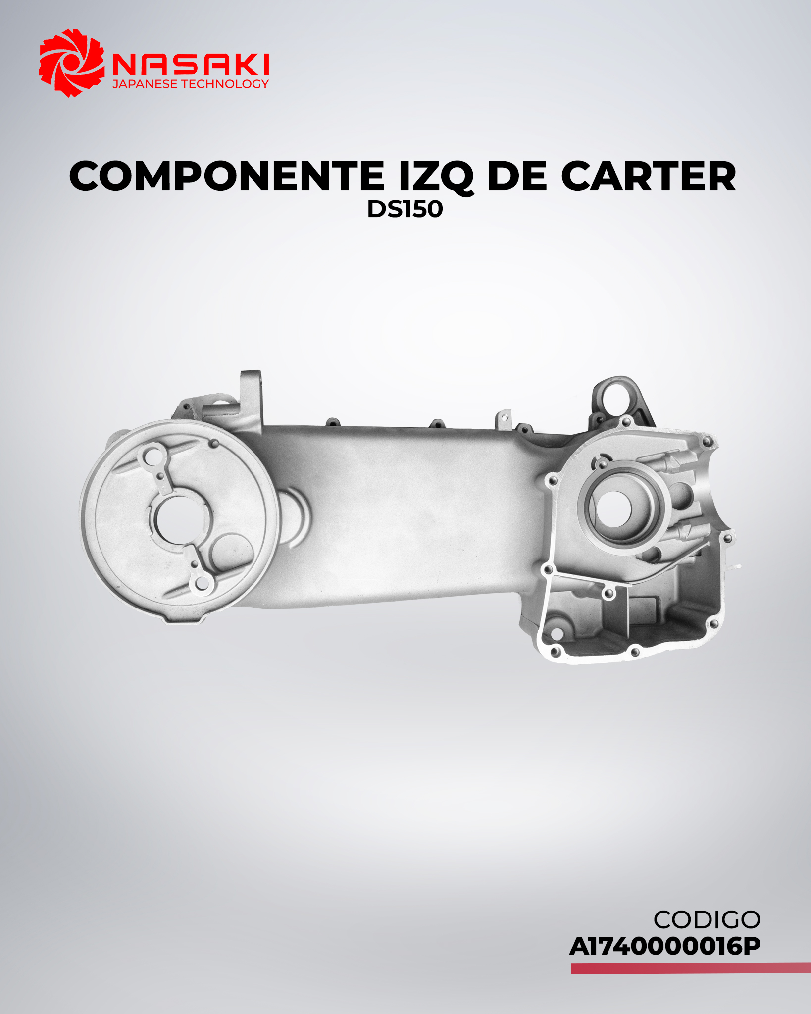 COMPONENTE IZQUIERDO DE CARTER DS150