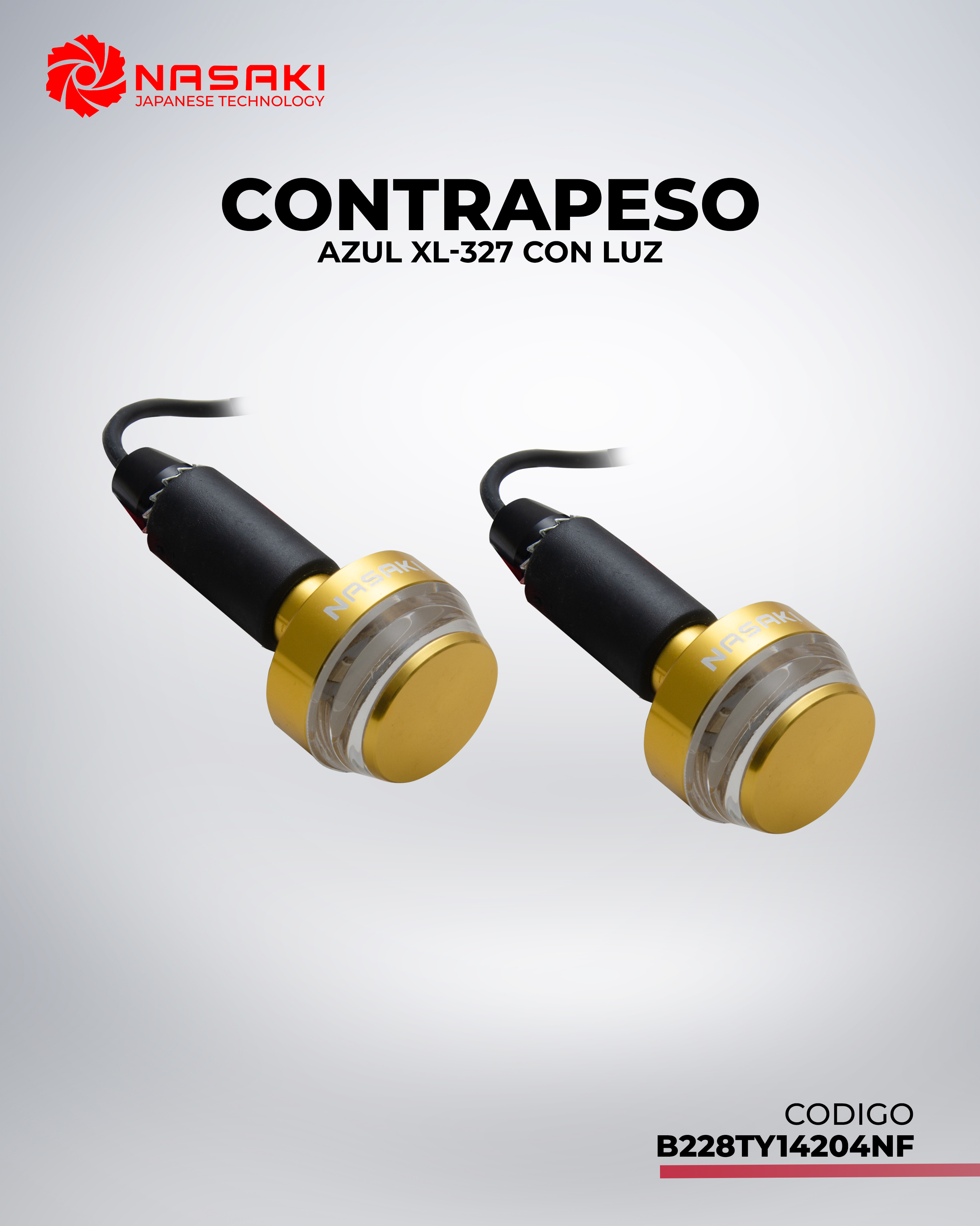 CONTRAPESO DORADO XL-327 CON LUZ