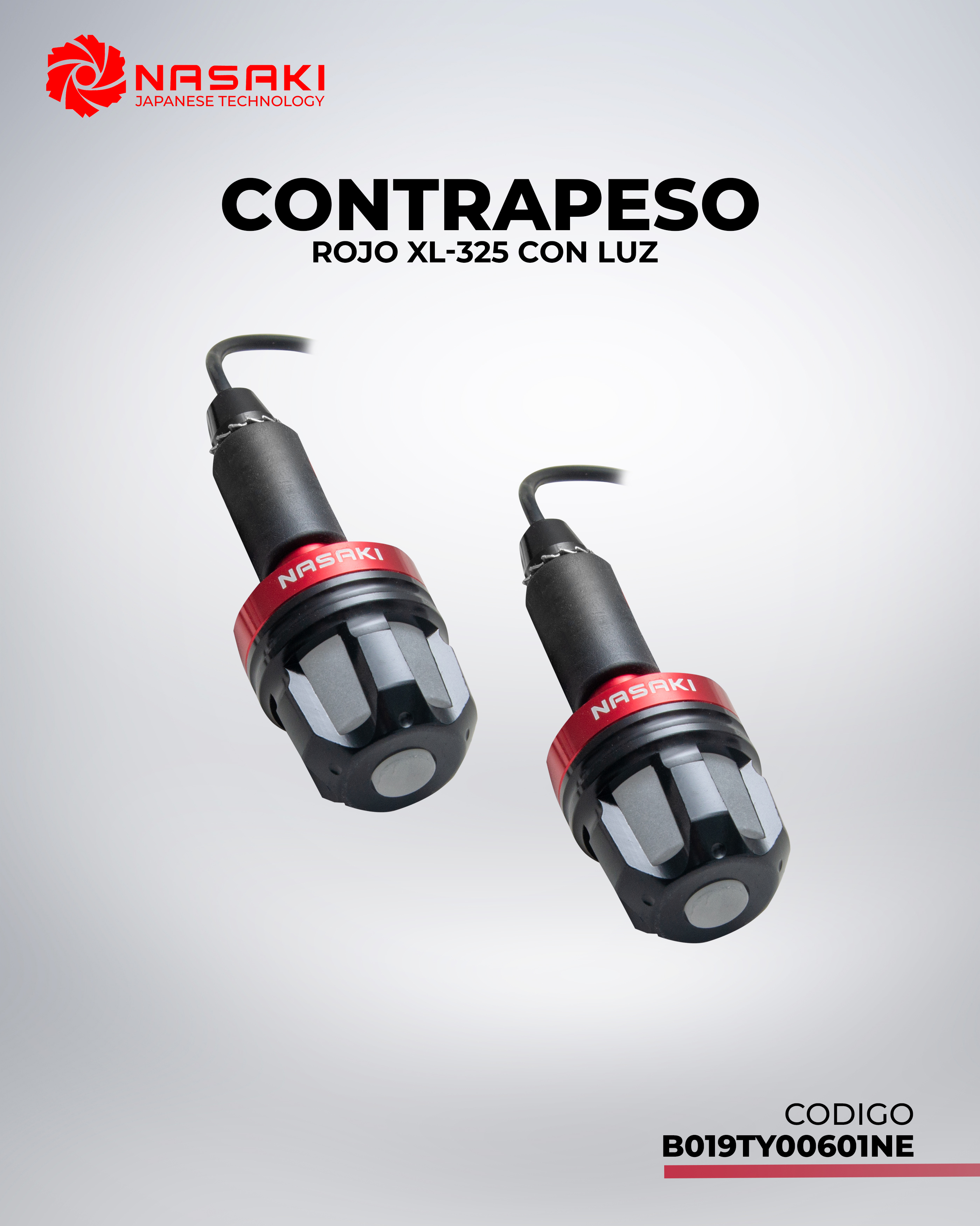CONTRAPESO ROJO XL-325 CON LUZ