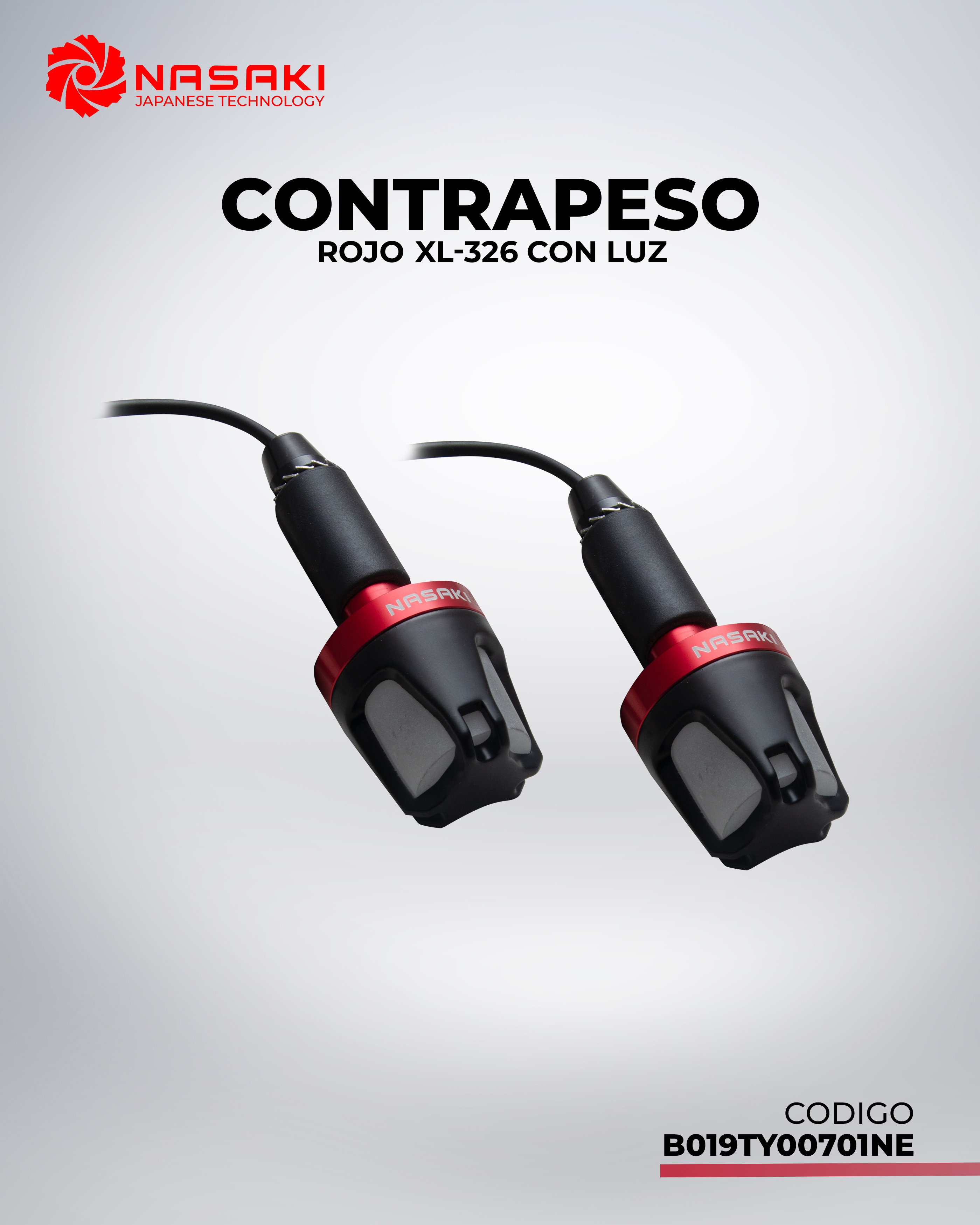 CONTRAPESO ROJO XL-326 CON LUZ