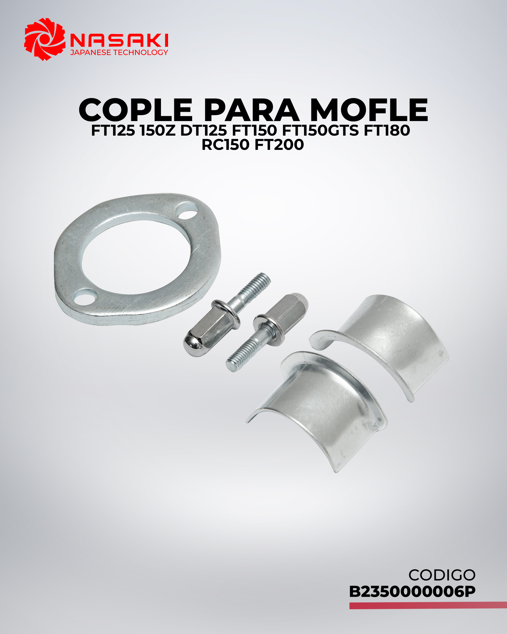 COPLE PARA MOFLE FT125 150Z DT125 FT150 FT150GTS FT180 RC150 FT200