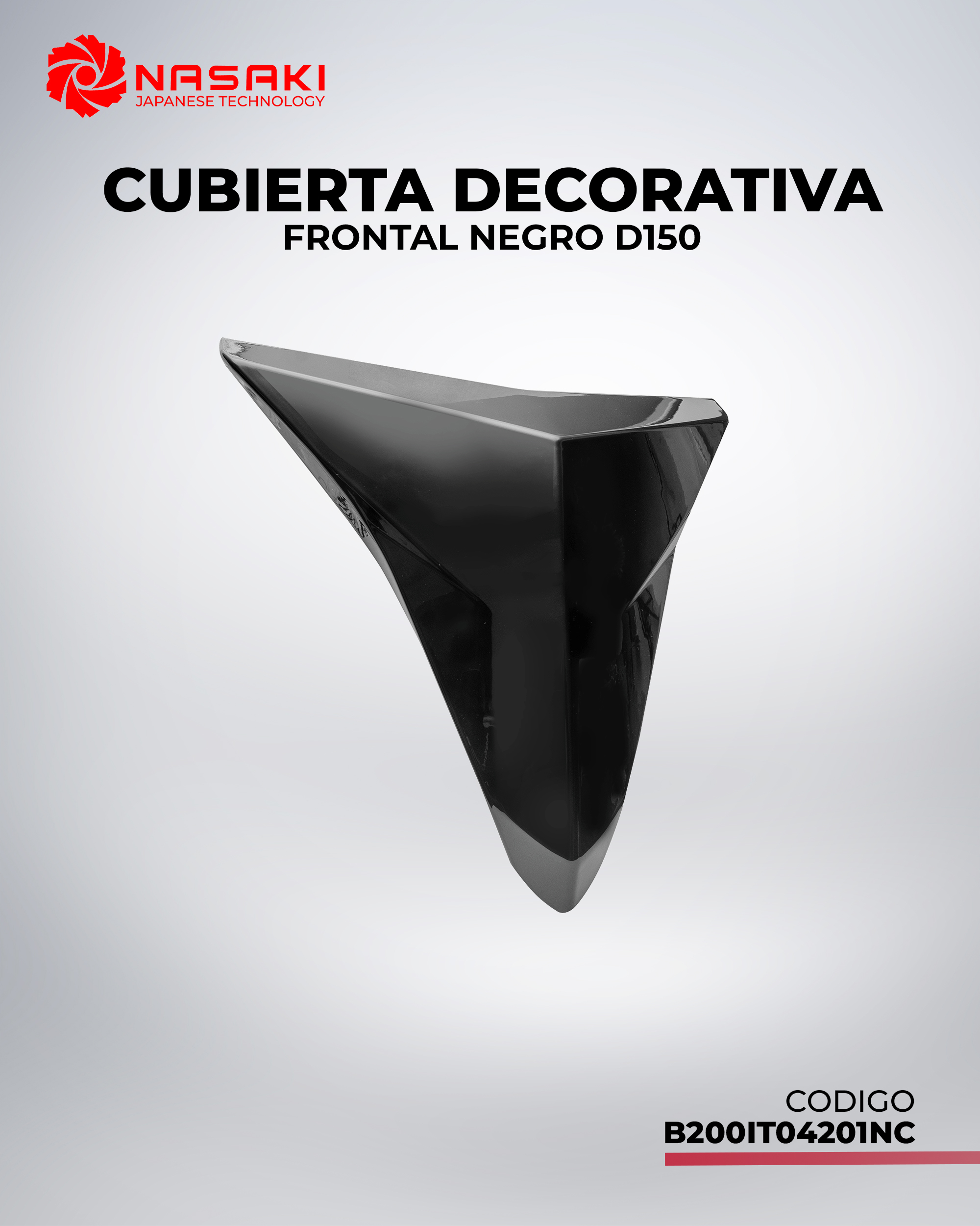 CUBIERTA DECORATIVA FRONTAL NEGRO D150