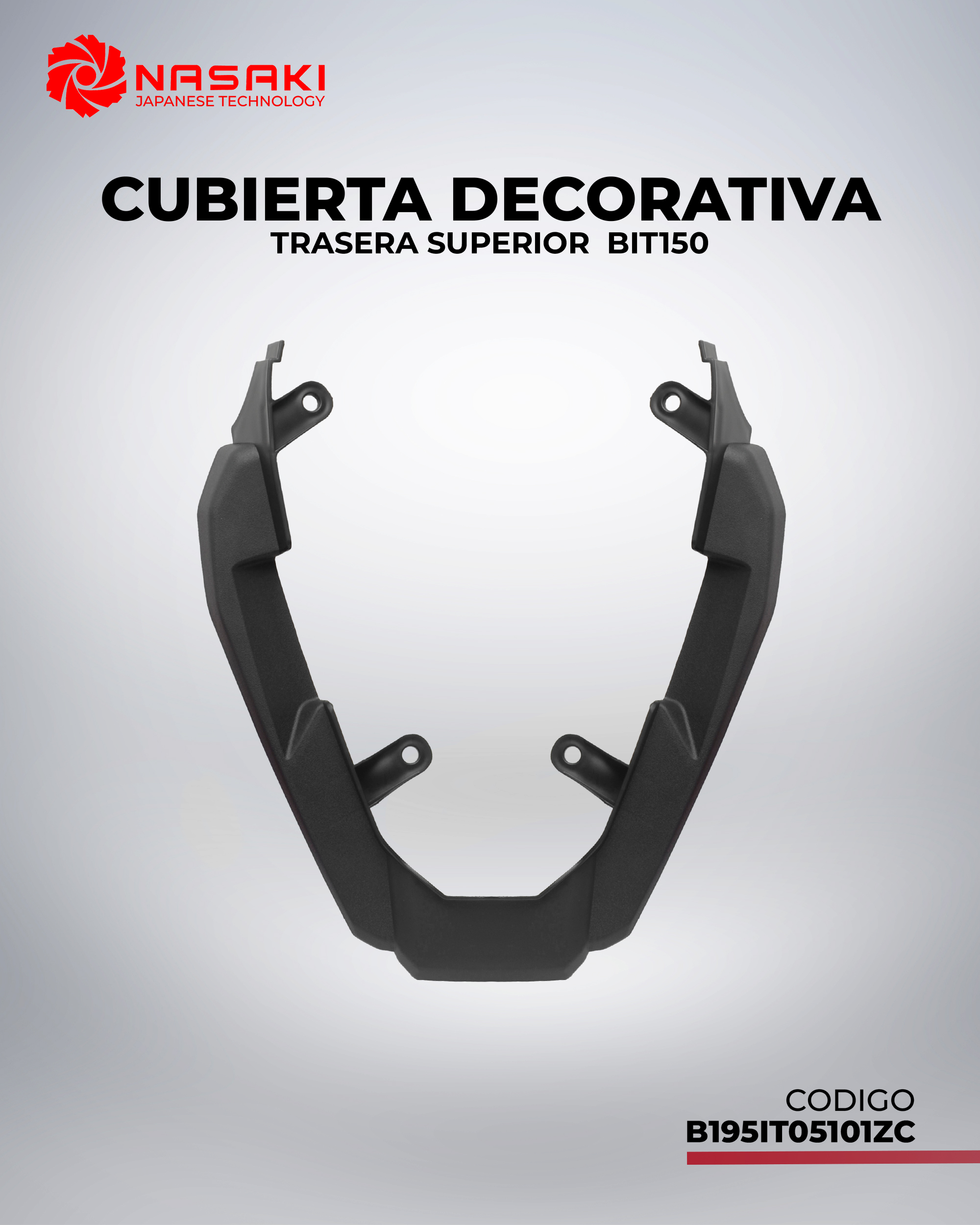 CUBIERTA DECORATIVA TRASERA SUPERIOR NAVI110/BIT150