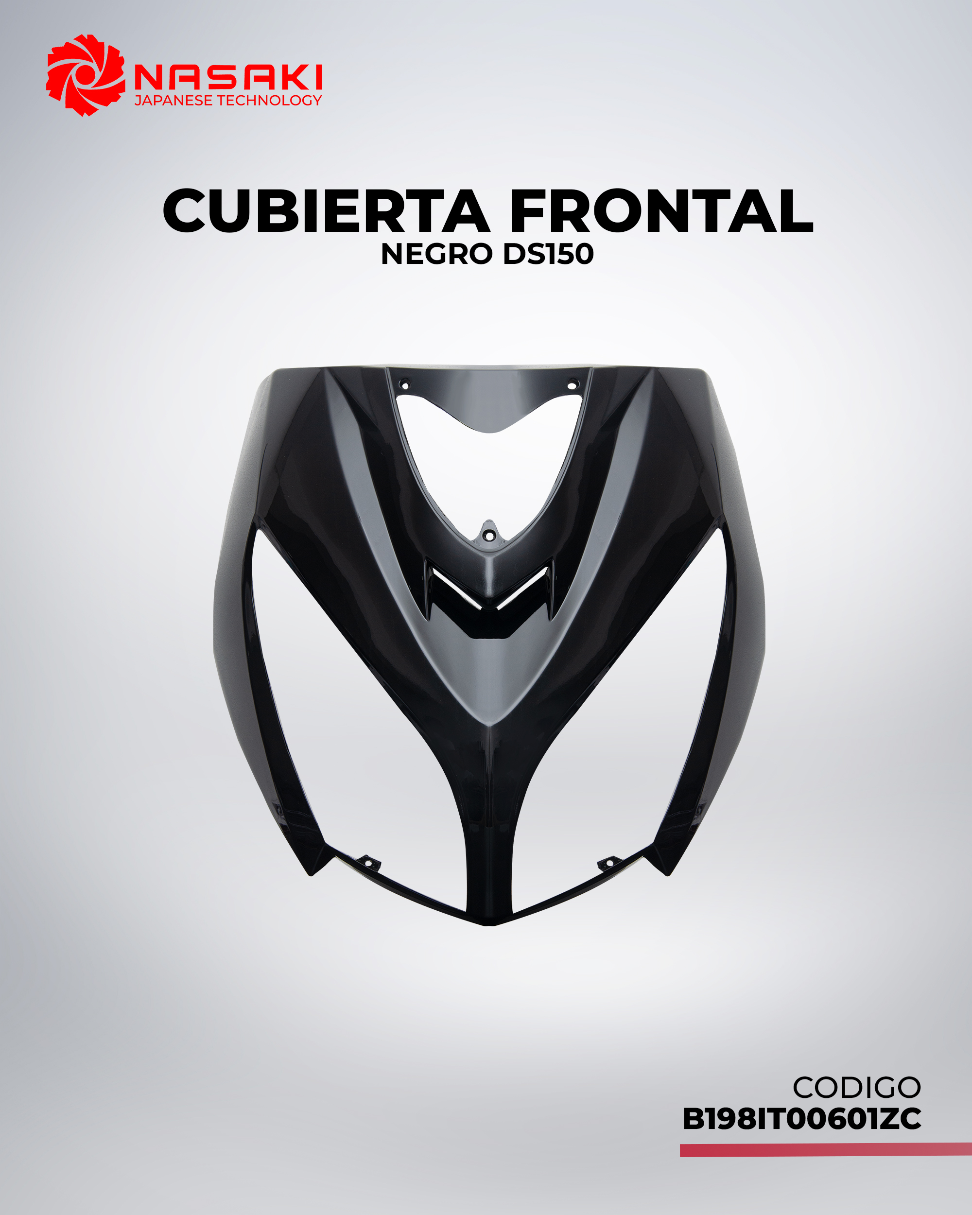 CUBIERTA FRONTAL NEGRO DS150