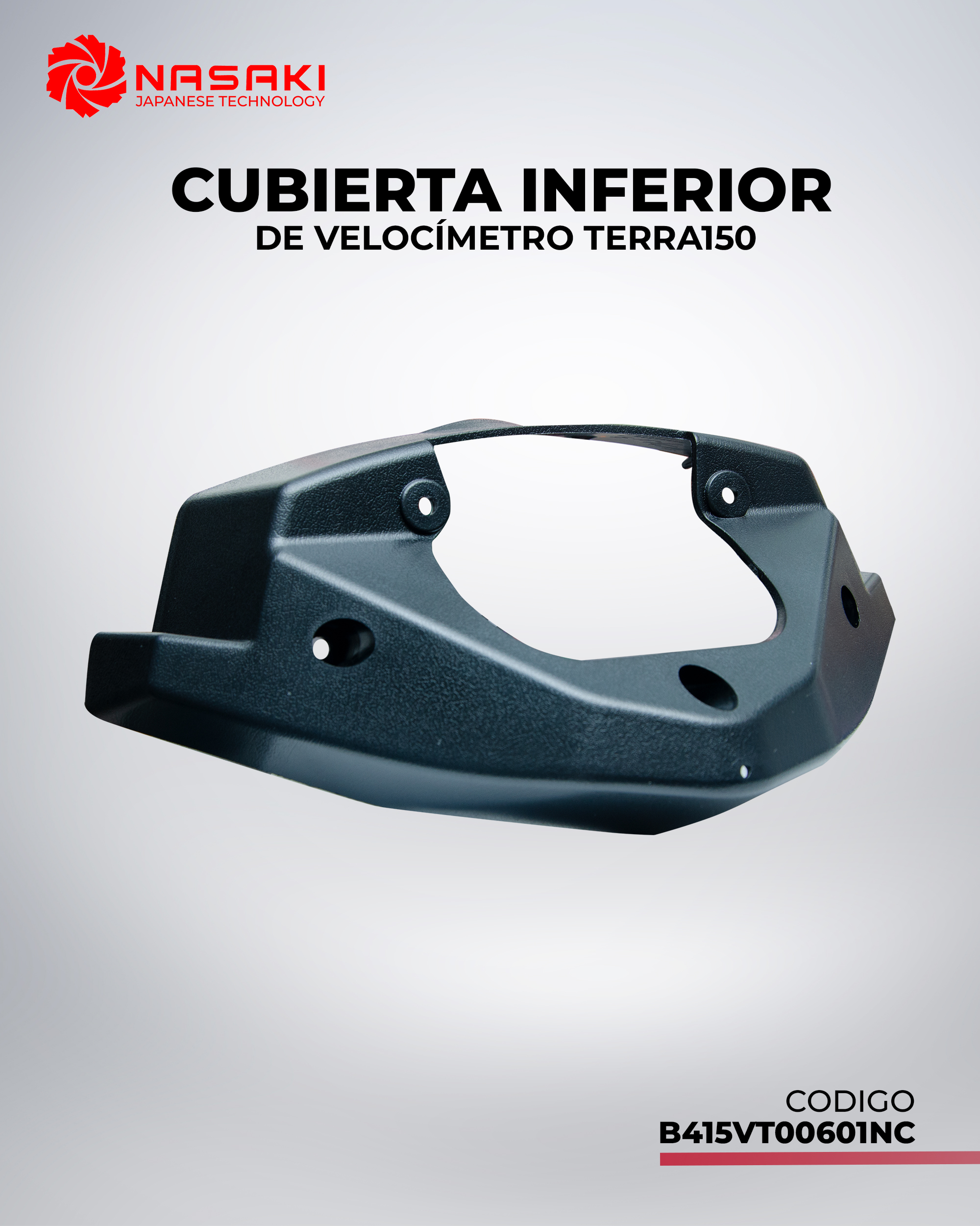 CUBIERTA INFERIOR DE VELOCIMETRO TERRA150